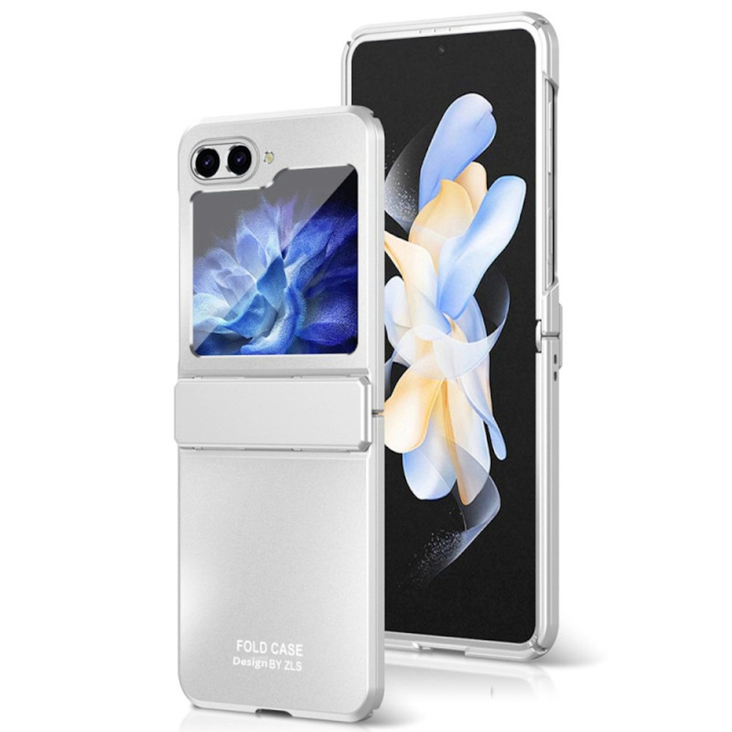 Wigento Handyhülle Für Samsung Galaxy Z Flip6 5G Design Metallic Effekt Schutz Hülle, Design Metallic Effekt Kunststoff Handy Schutz Hülle