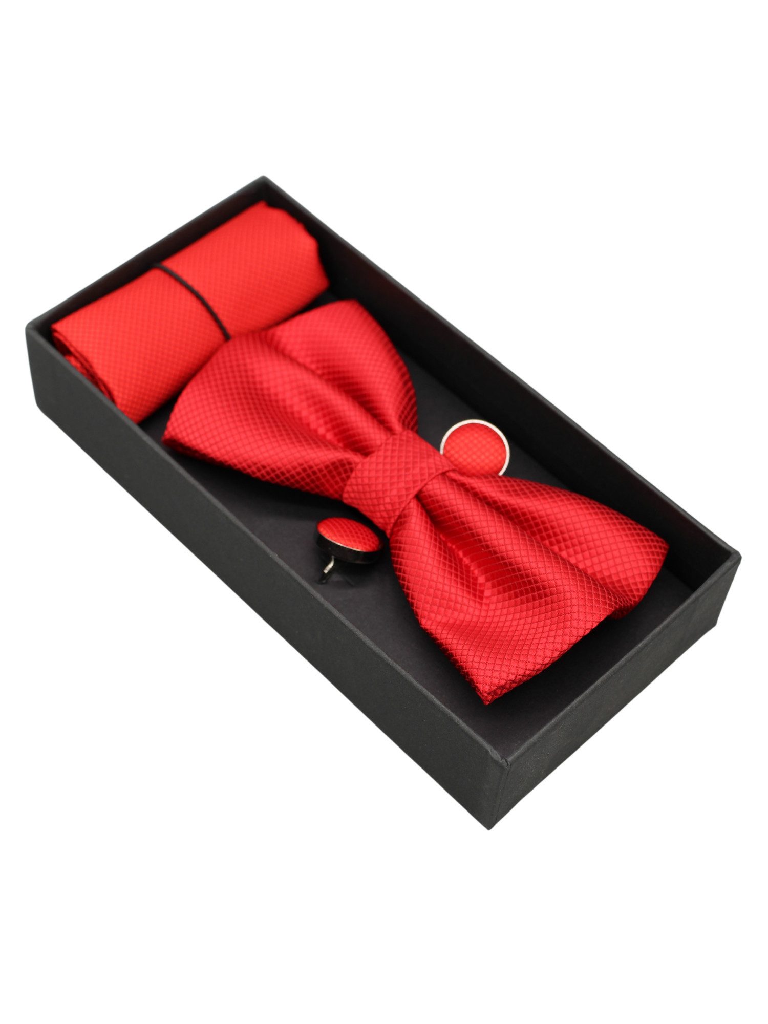 ANTALUX Fliege Elegantes 4-teiliges Herren-Set: Fliege, Tuch & Manschettenk günstig online kaufen