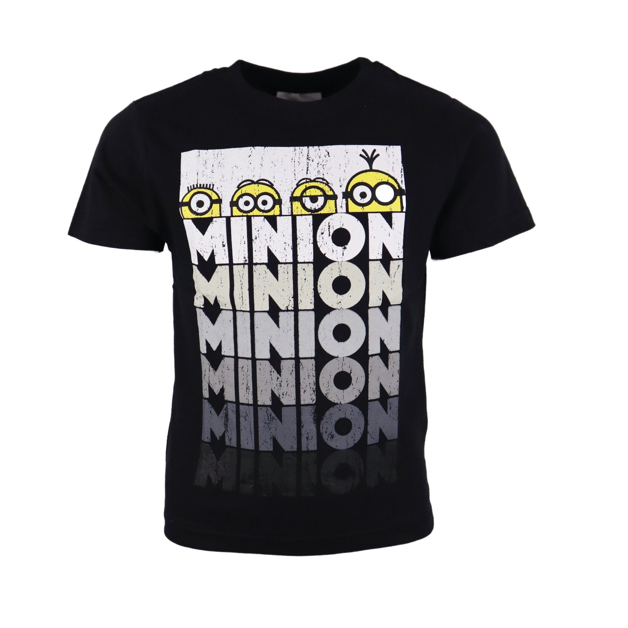 Minions Print-Shirt Minions T-Shirt Kurzarm Kinder Jungen Shirt Gr. 110-116 Baumwolle