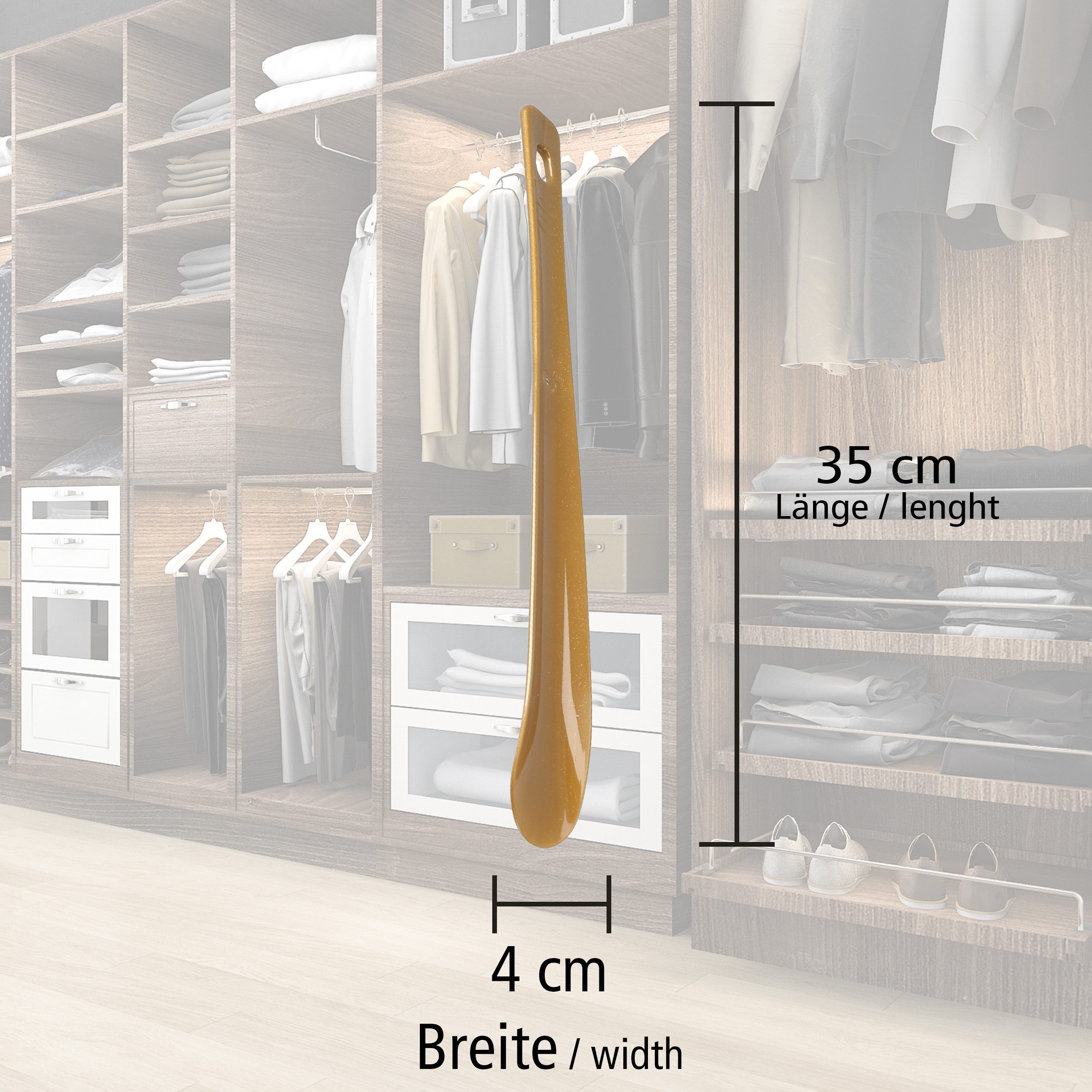 Lantelme Schuhlöffel 3 Stück Set 35cm Farbwahl Kunststoff Schuhanzieher Schuhanziehhilfe (3-tlg), Perfekt für Sneaker, Sportschuhe, Kinder Schuhe, Deutsche Herstellung