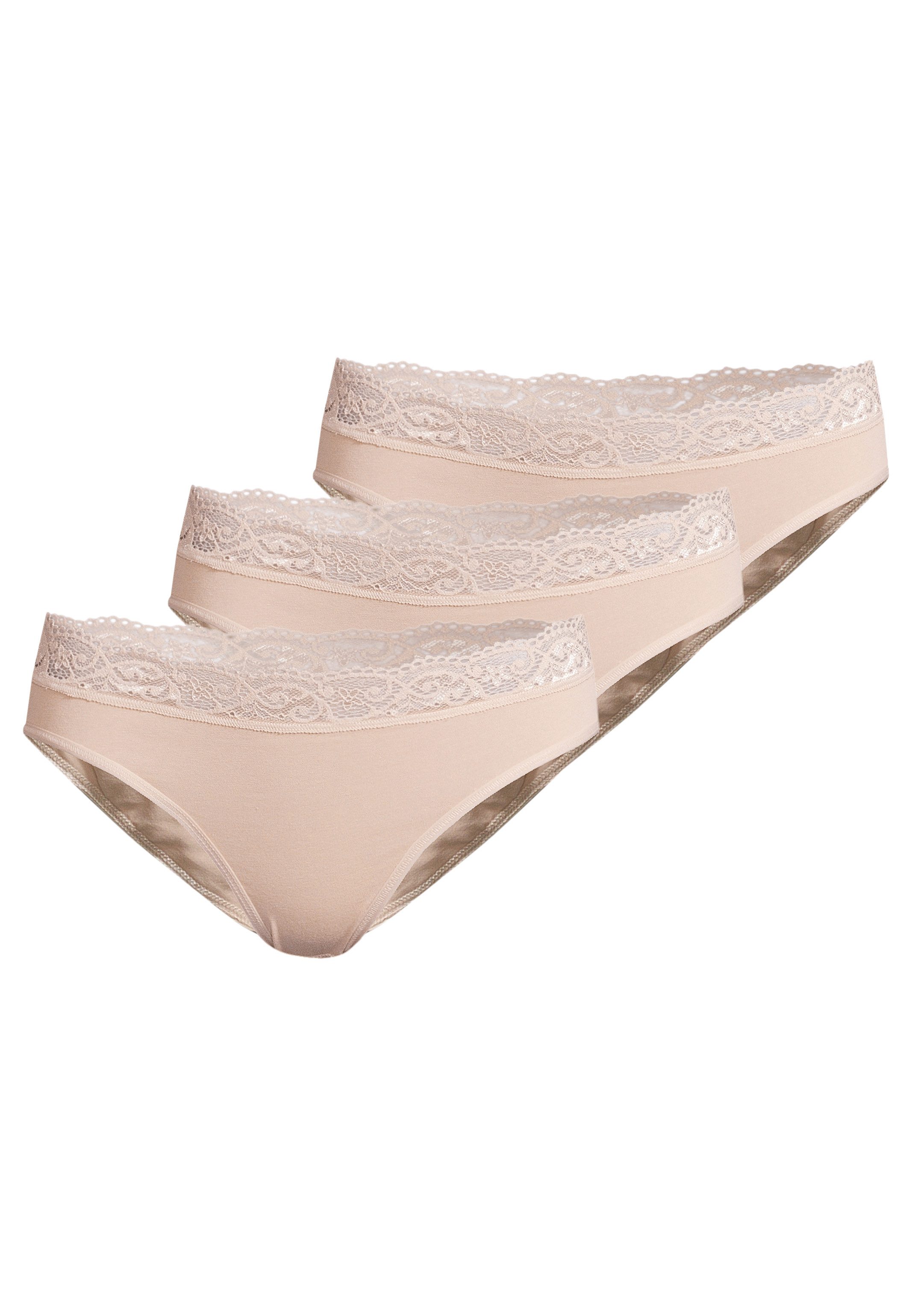 Nina Von C. Jazz-Pants Slips 3er Pack Slipboutique (Spar-Set, 3-St) Jazz Pants - Baumwolle - Mit Spitzen-Details, Perfekte Passform