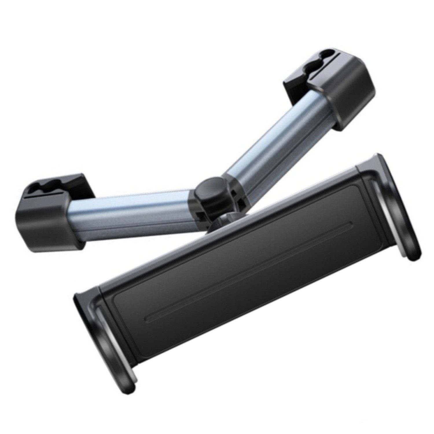 CLM-Tech Kopfstützenhalterung - Tablet Halterung, (bis 14,00 Zoll, Geräte- iPad Halter - Tablet Halterung für die Kopfstütze im Auto, 2-tlg., 360 Grad drehbar, universal kompatibel mit 4-14 Zoll Geräten)