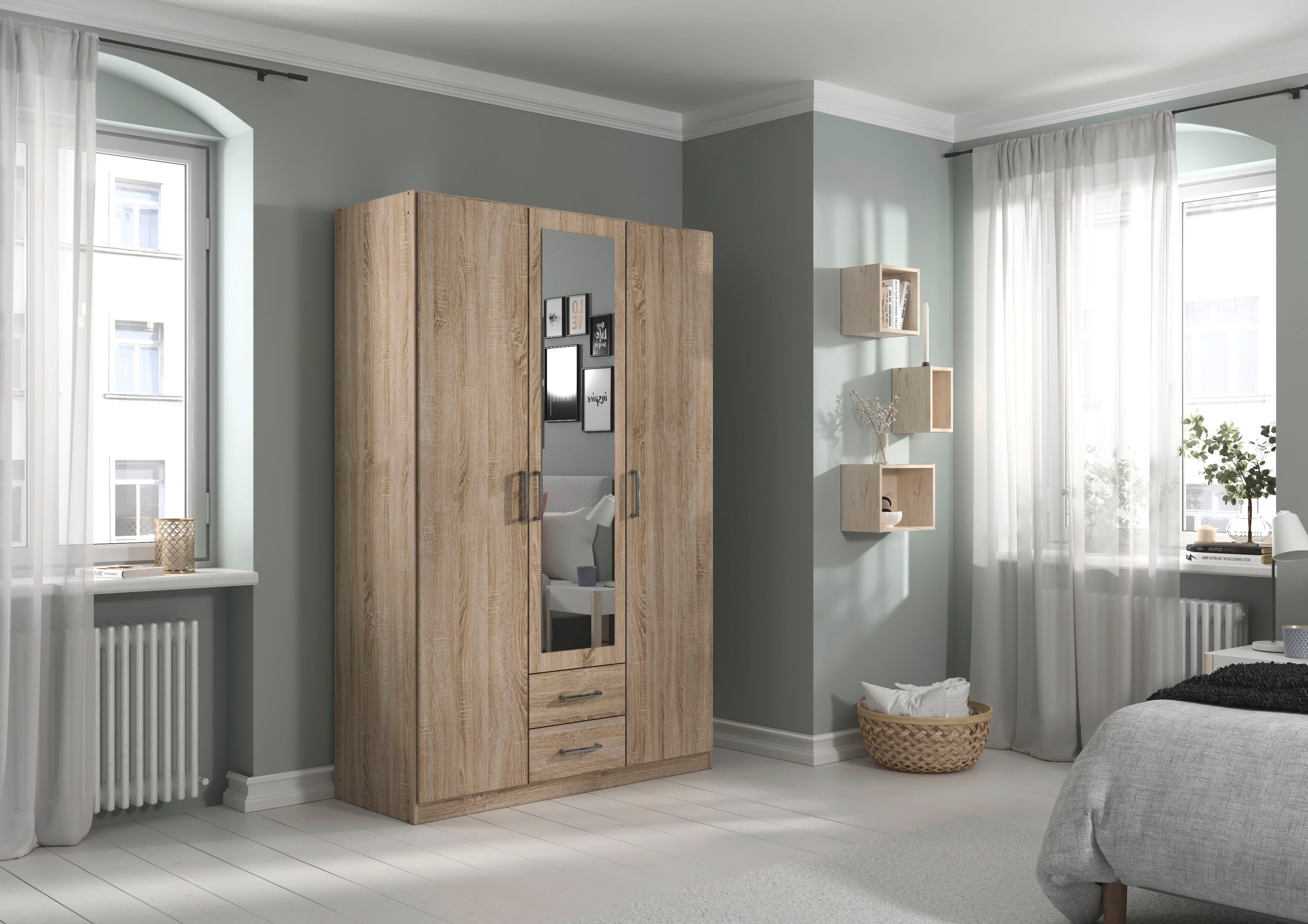 rauch Kleiderschrank Schrank Garderobe Ankleide GAMMA Breiten 91/136/181/226/271/315/360 cm (in 3 Ausstattungen BASIC/CLASSIC/PREMIUM (inkl. SOFT-CLOSE-Funktion – Bild 2 von 5