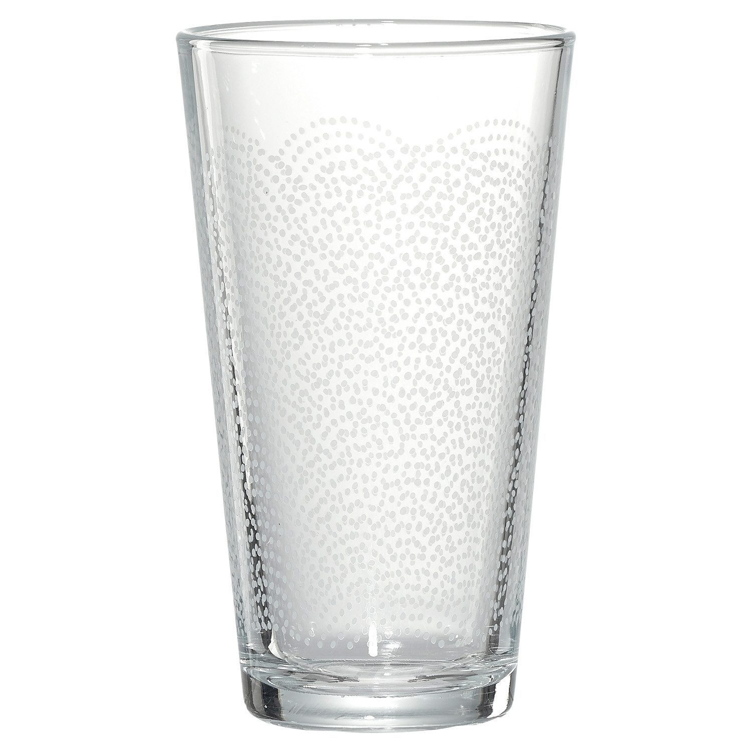 Ritzenhoff & Breker Longdrinkglas PATTERN HAPPY, 420 ml, Transparent, Punktmuster, Glas