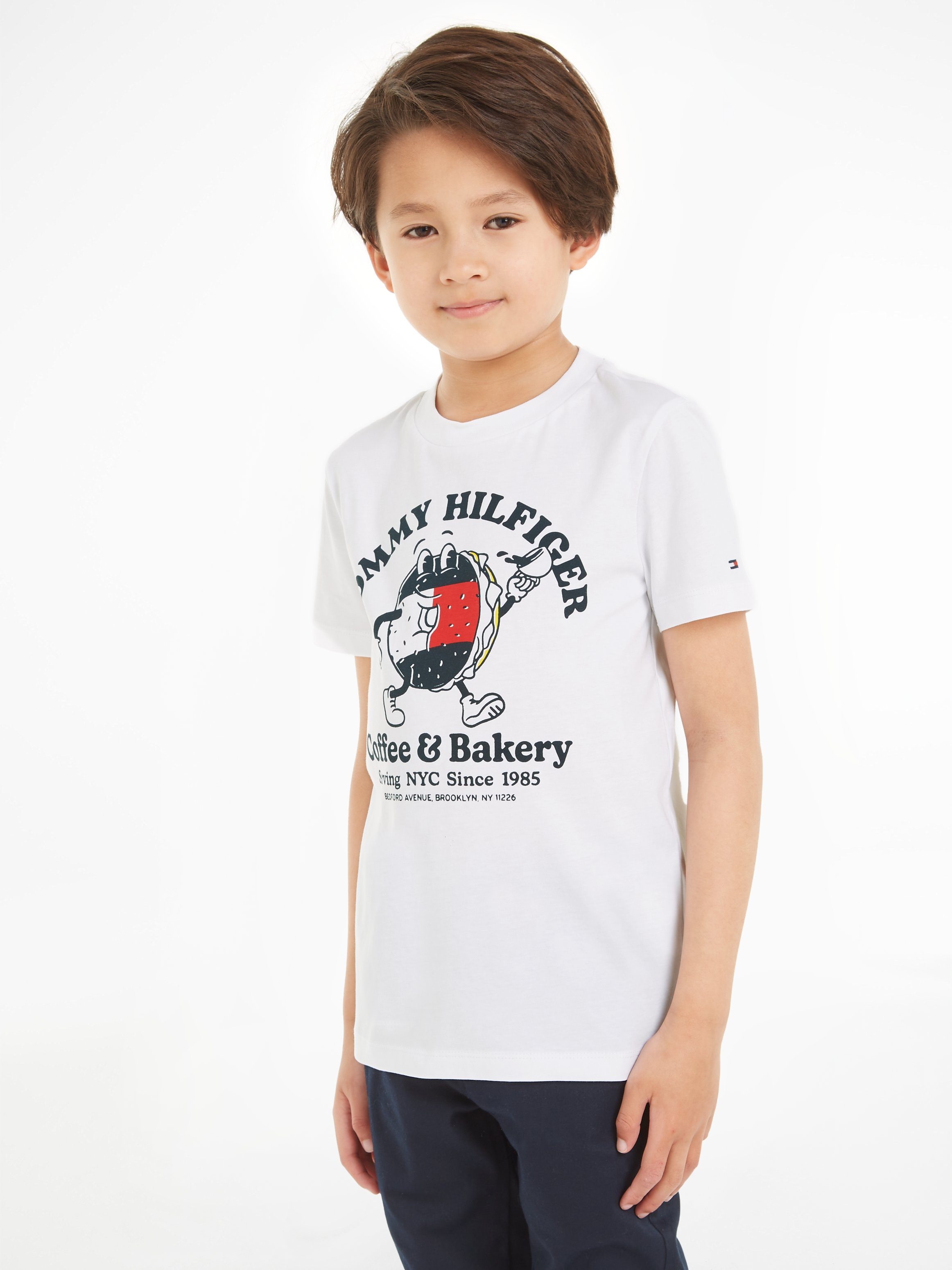 S/S Frontprint BAGELS Tommy TEE TOMMY mit T-Shirt Hilfiger