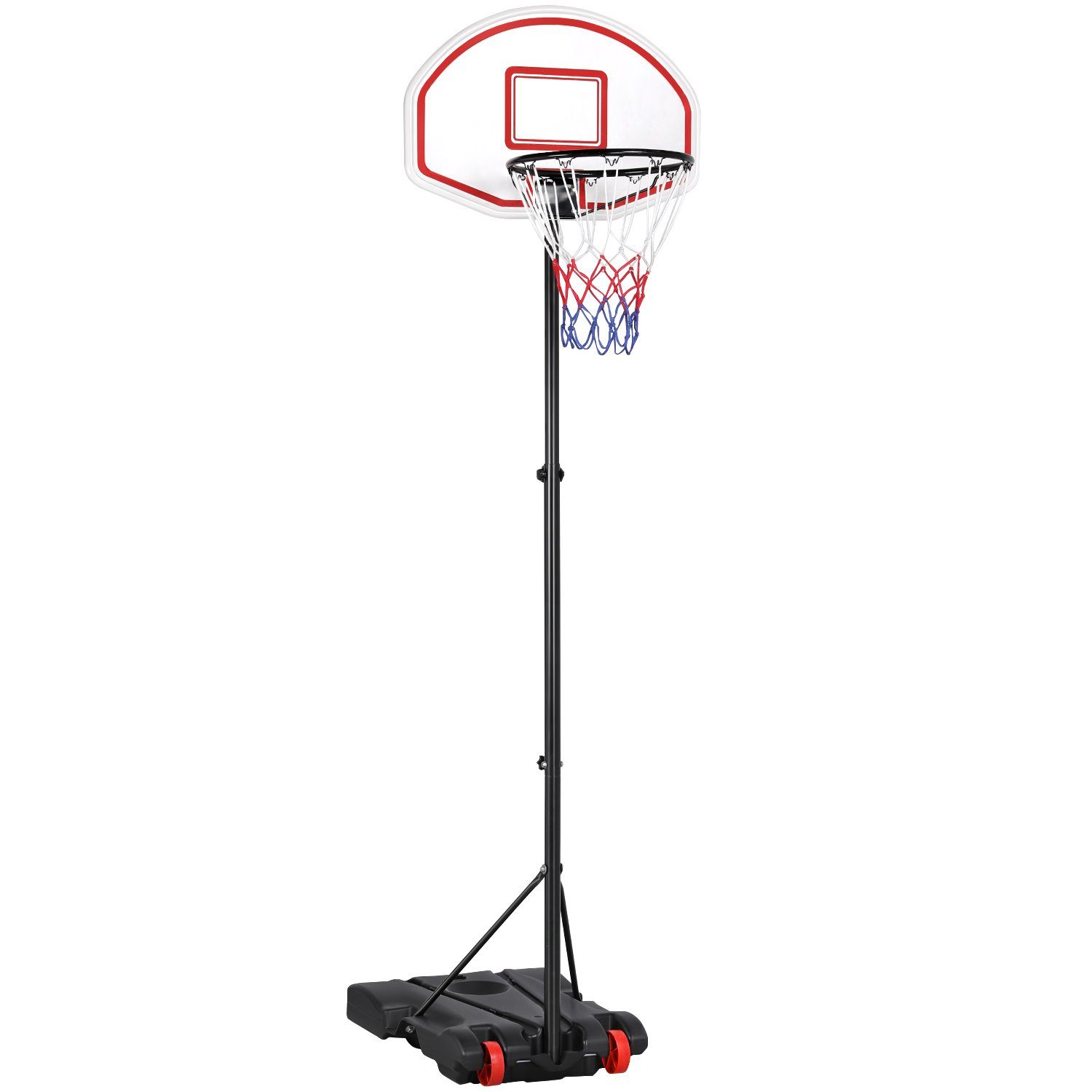 Yaheetech Basketballständer, Basketballkorb mit Ständer Tragbar Korbanlage Rot