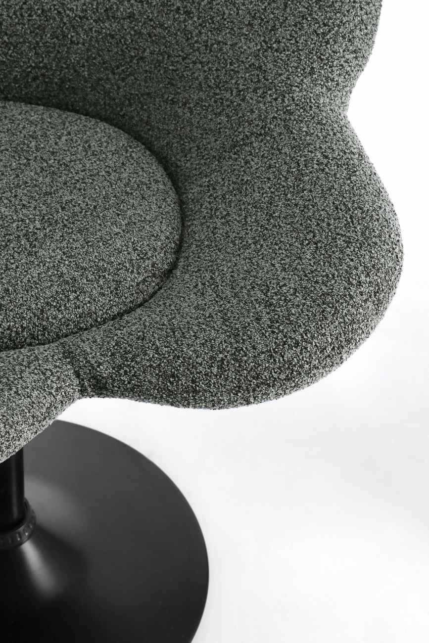 Bizzotto Stuhl Fleur 2er-Set, Schwarz / Dunkelgrün, Höhenverstellbar