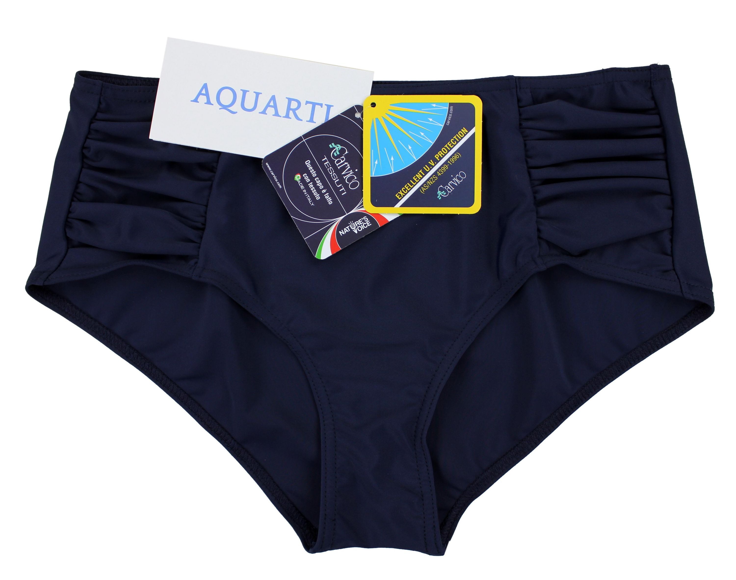 Aquarti Bikini-Hose Aquarti Damen Bikinihose Hotpants mit seitlichen Raffungen – Bild 4 von 5