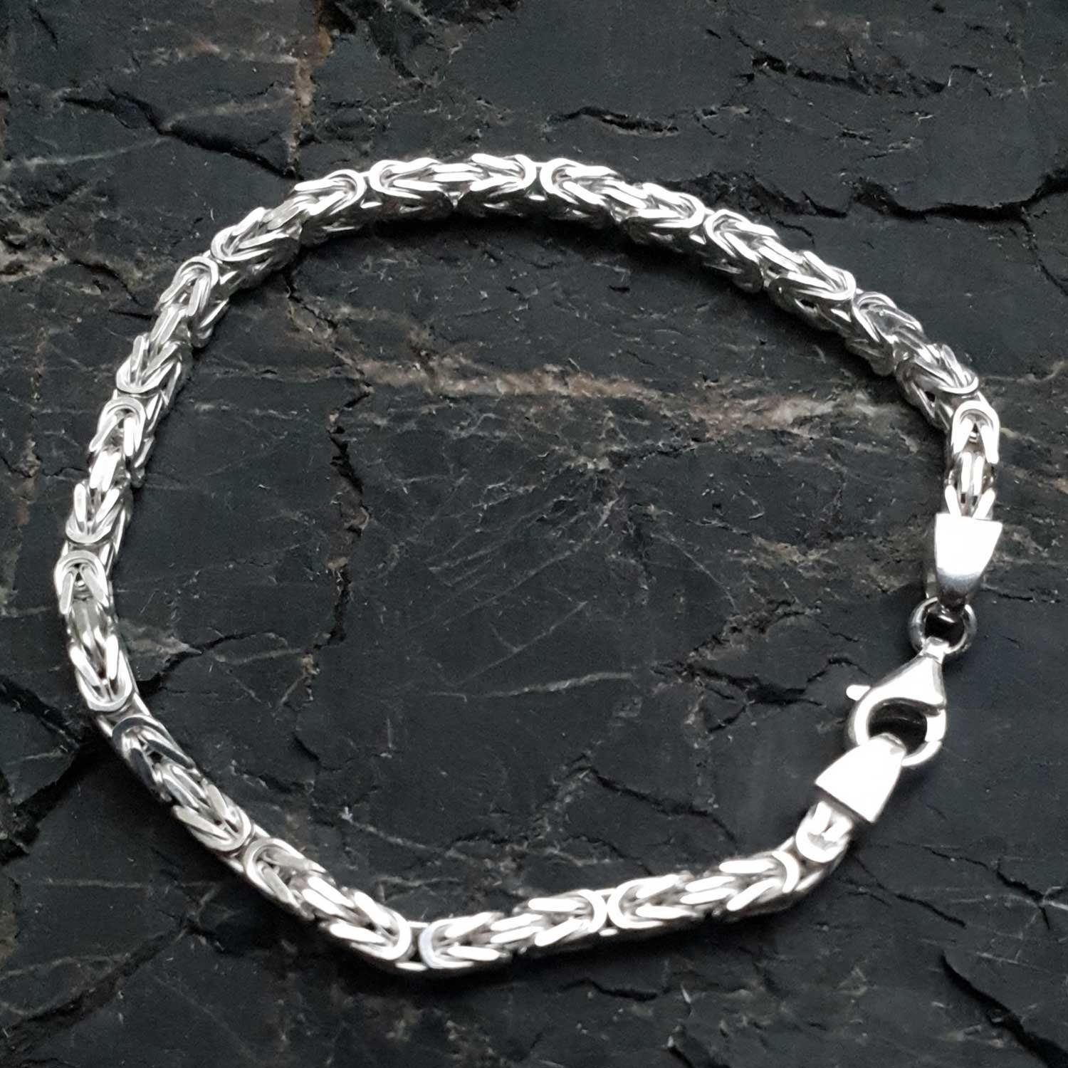 HOPLO Silberarmband Silberkette Königskette Länge 19cm - Breite 3,0mm - 925 günstig online kaufen