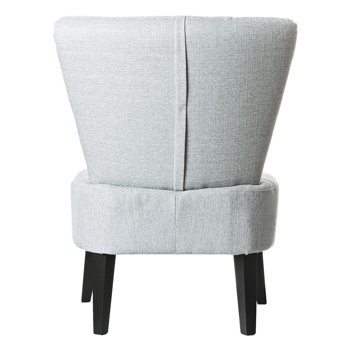PAPERFLOW Sessel Vintage-Look, extrabreite im Sitzfläche, grau Brighton, Holzfüße