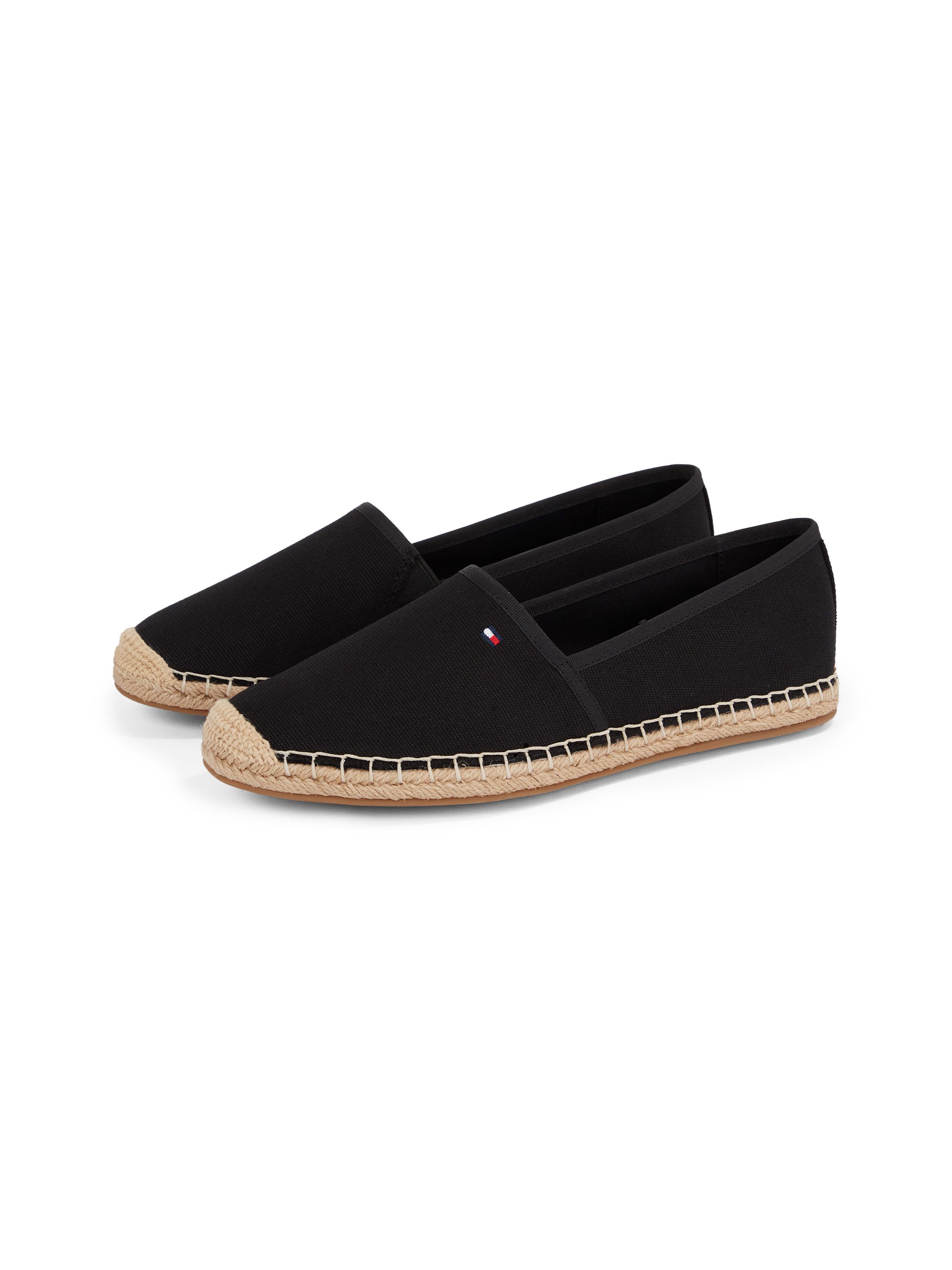 Tommy Hilfiger FLAG CANVAS ESPADRILLE Espadrille, Slipper, Flats, Bequemschuh mit Bastbezug und Ziernähten