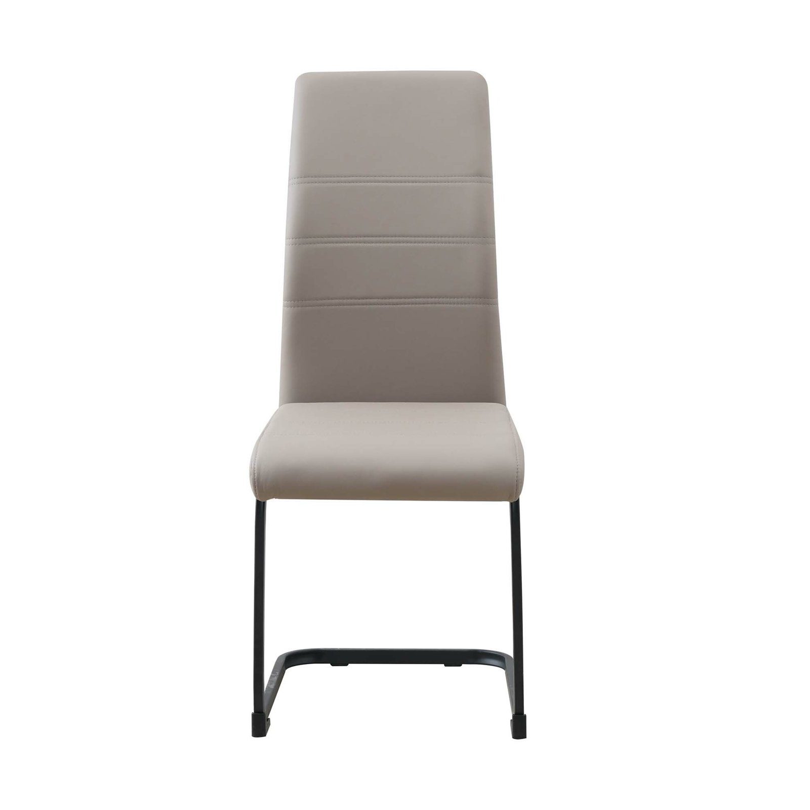 HTI-LINE Freischwinger SCHWINGSTUHL 4er Set PU CAPPUCINO SallyP - Frontansicht