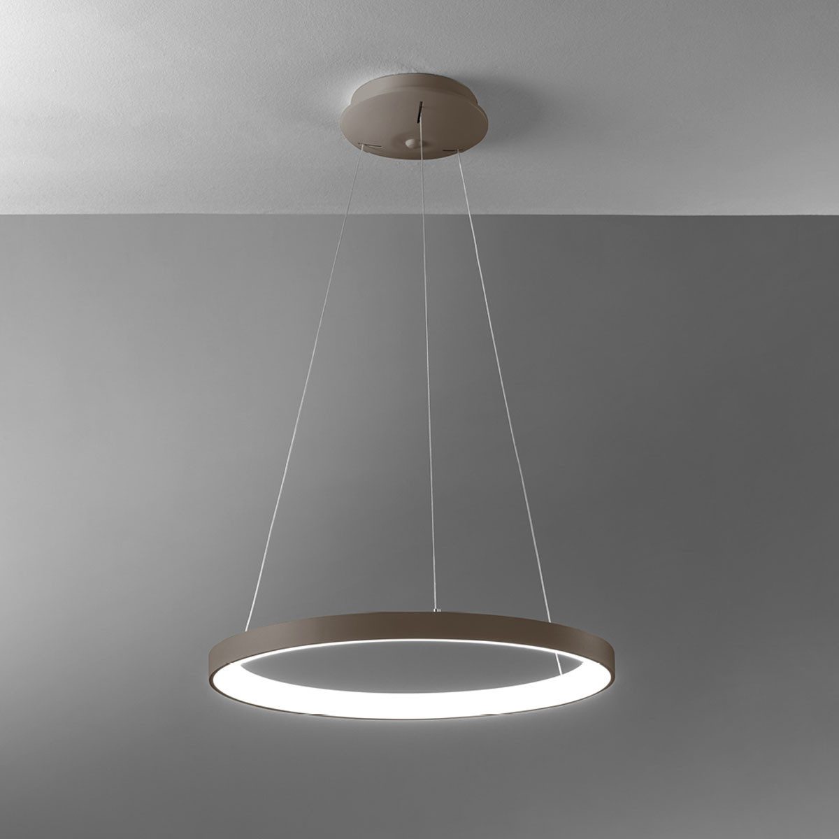 Vivida International Подвесные светильники Lifering-R Pendelleuchte, Sand, Ø: 58 cm, LED fest integriert, Warmweiß, Hängelampe
