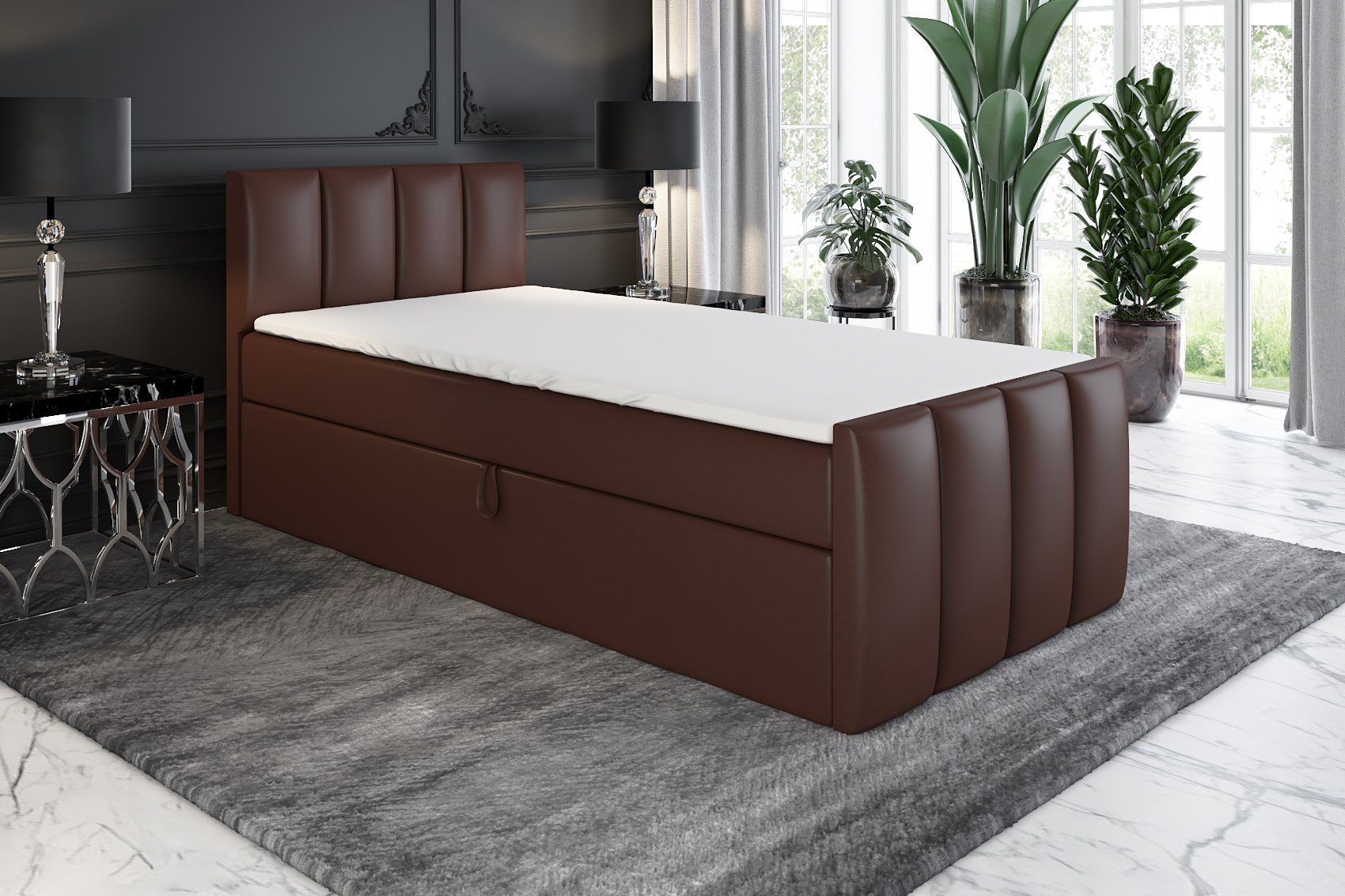 A&J MöbelLand GmbH Boxspringbett Einzelbett FUNI günstig online kaufen