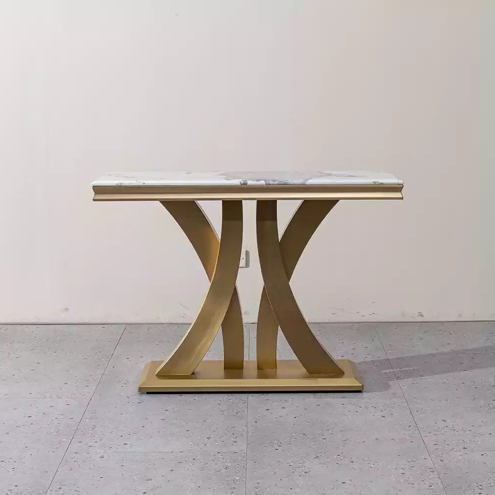 Xlmoebel Konsolentisch Luxus Design Tisch aus Edelstahl für stilvolle Akzente (1-St), Made in Europa