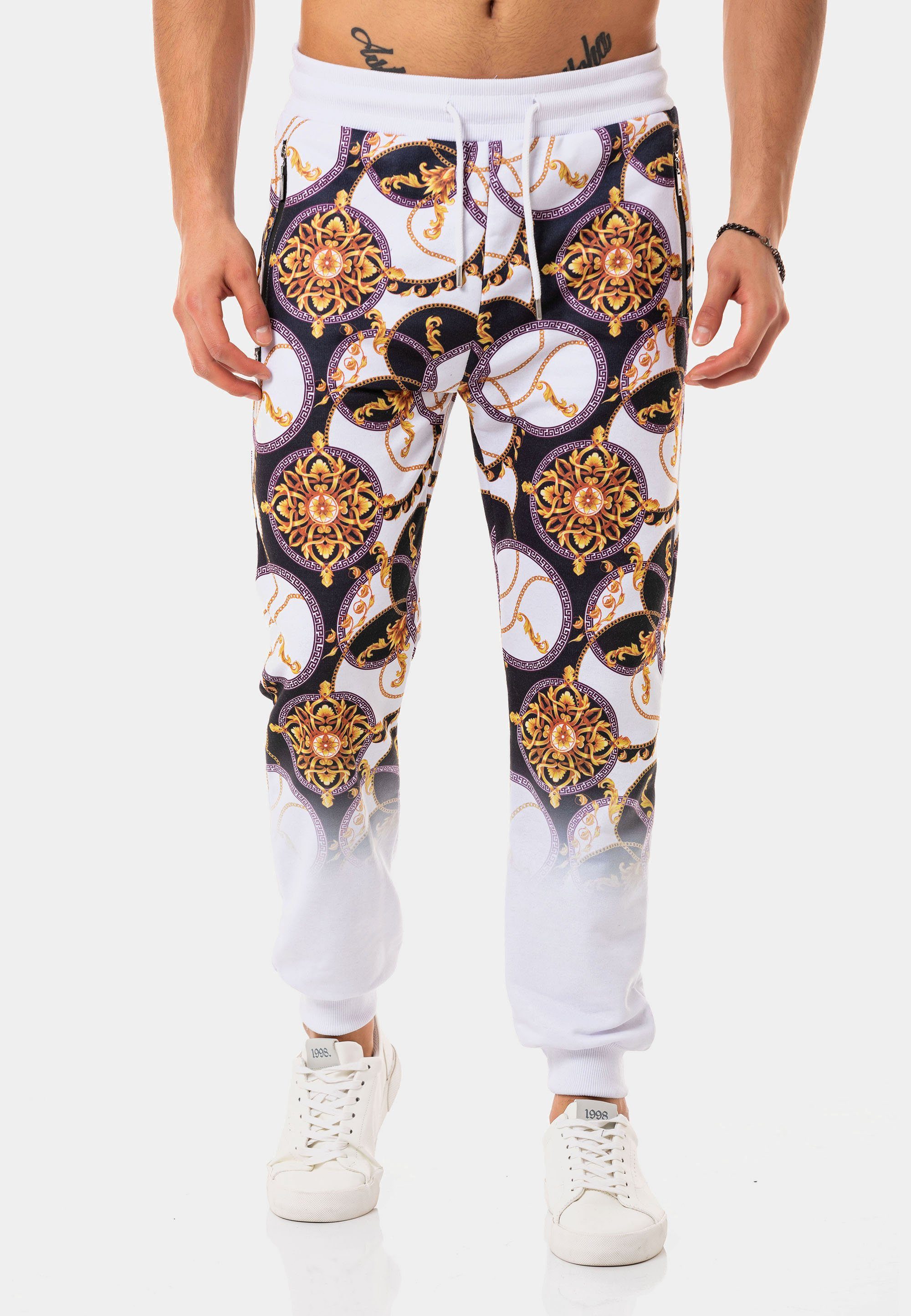 RedBridge Sweathose Luxury Fade coolem Allover-Print mit