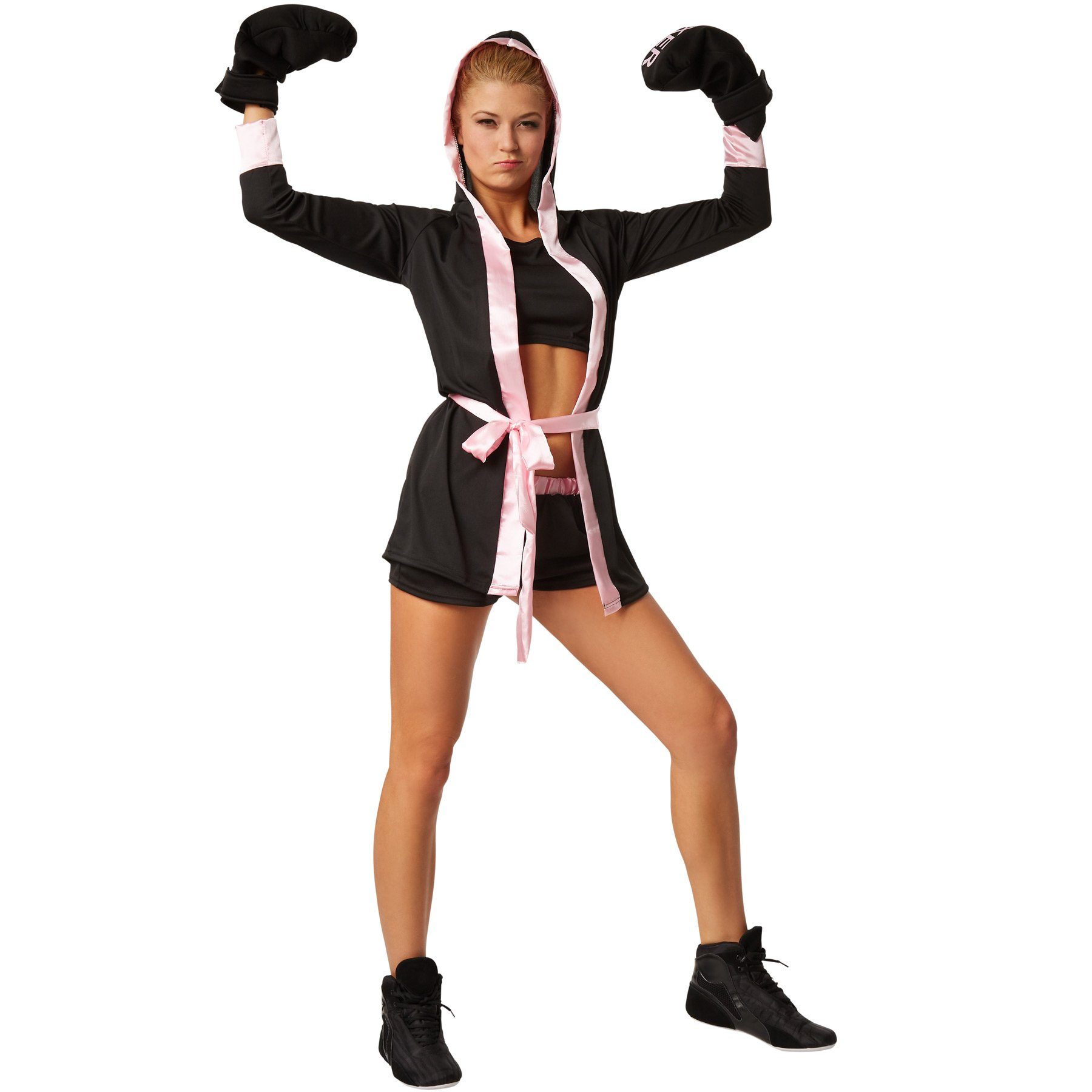 dressforfun Kostüm Frauenkostüm Boxerin, Boxerkostüm mit Shorts, Mantel & H günstig online kaufen