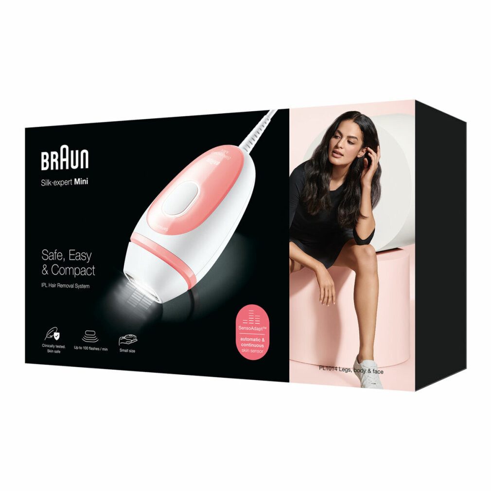 Braun Epilierer Elektrischer Epilierer mit Lichtimpulsen Silk-expert Mini