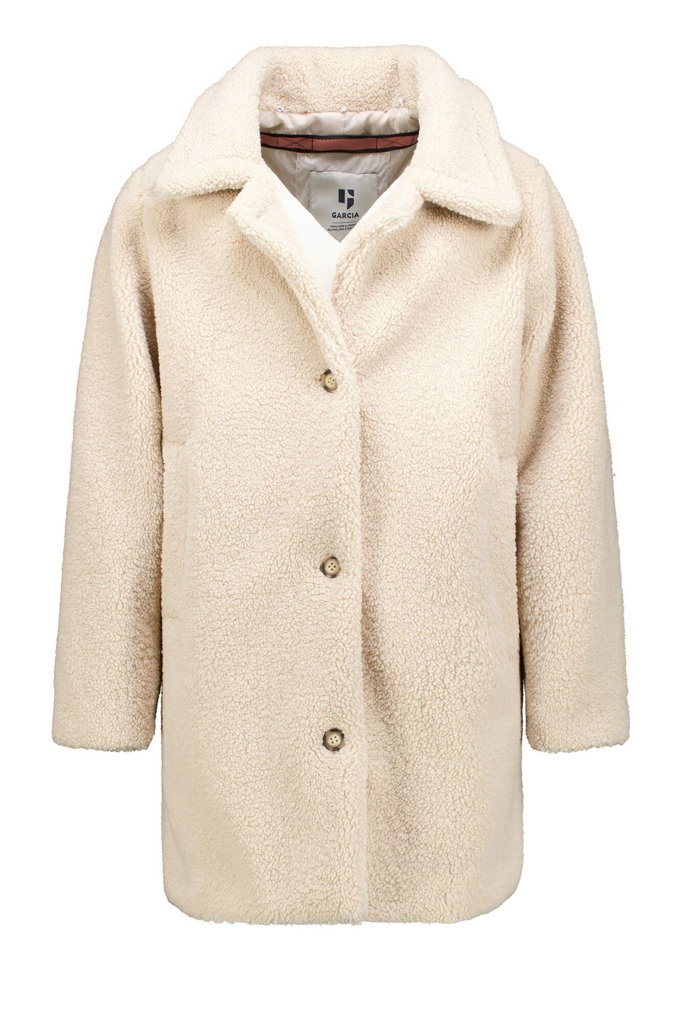 Garcia Fellimitatmantel Teddyjacke neutral beige