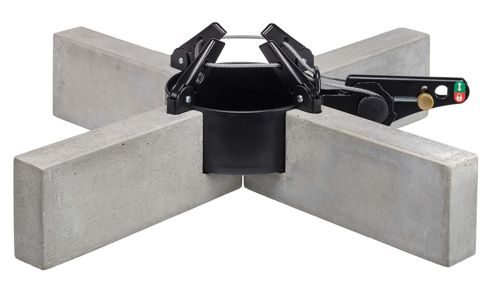 Krinner Christbaumständer KRINNER Kopenhagen Beton (1-tlg), Original-Rundum-Einseil-Technik