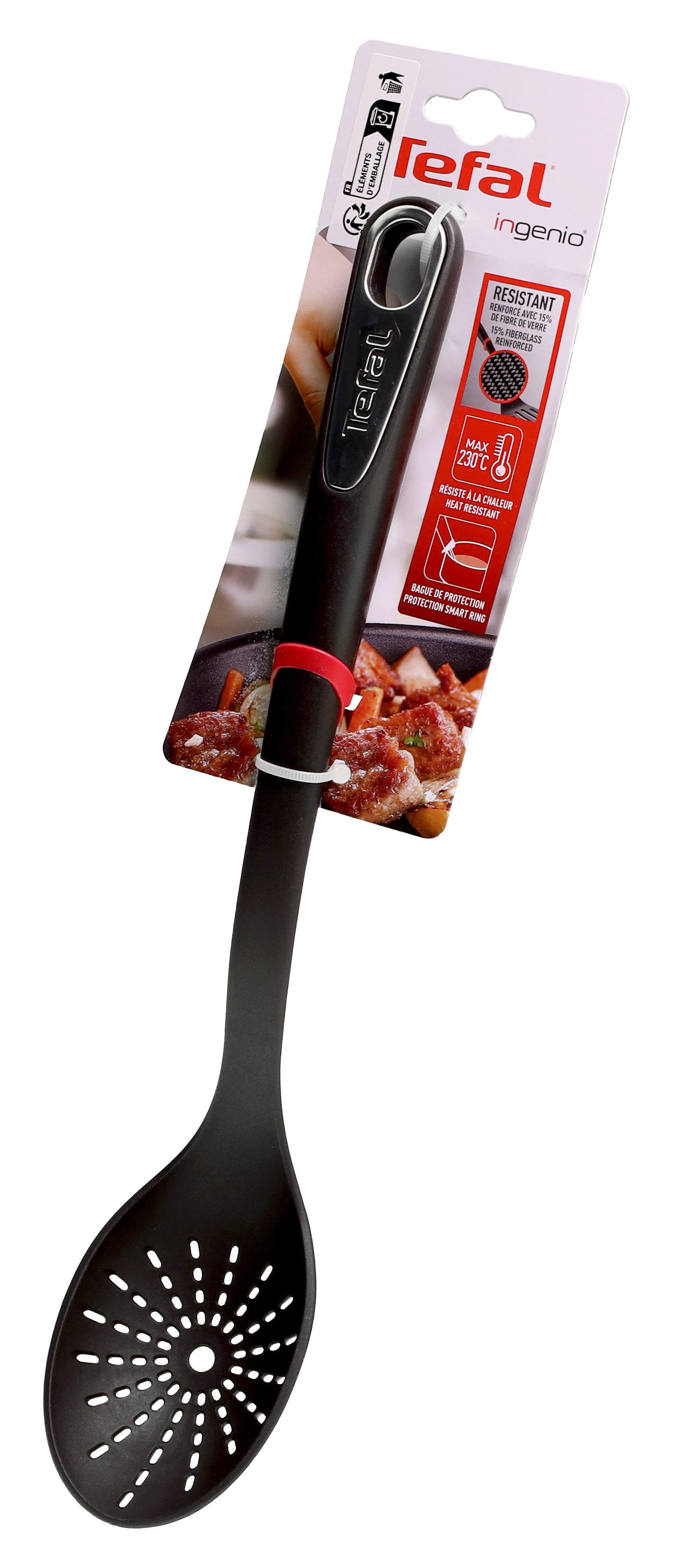 Salatbesteck Tefal K2060314 Gemüselöffel, Spülmaschinengeeignet, Schwarz/Rot