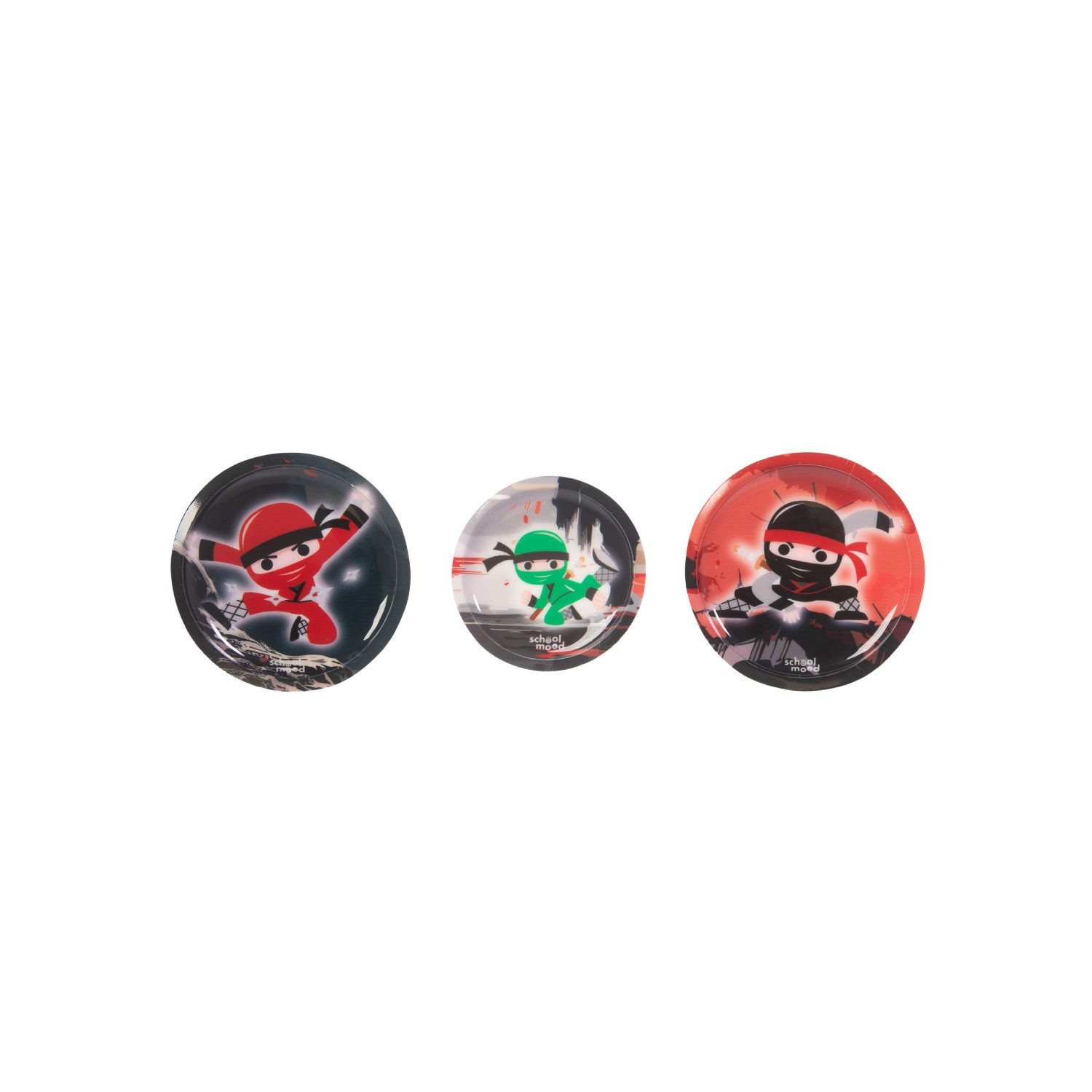 SCHOOL-MOOD® Schulranzen School Mood 3er Patchy-Set Kai (Ninja)
