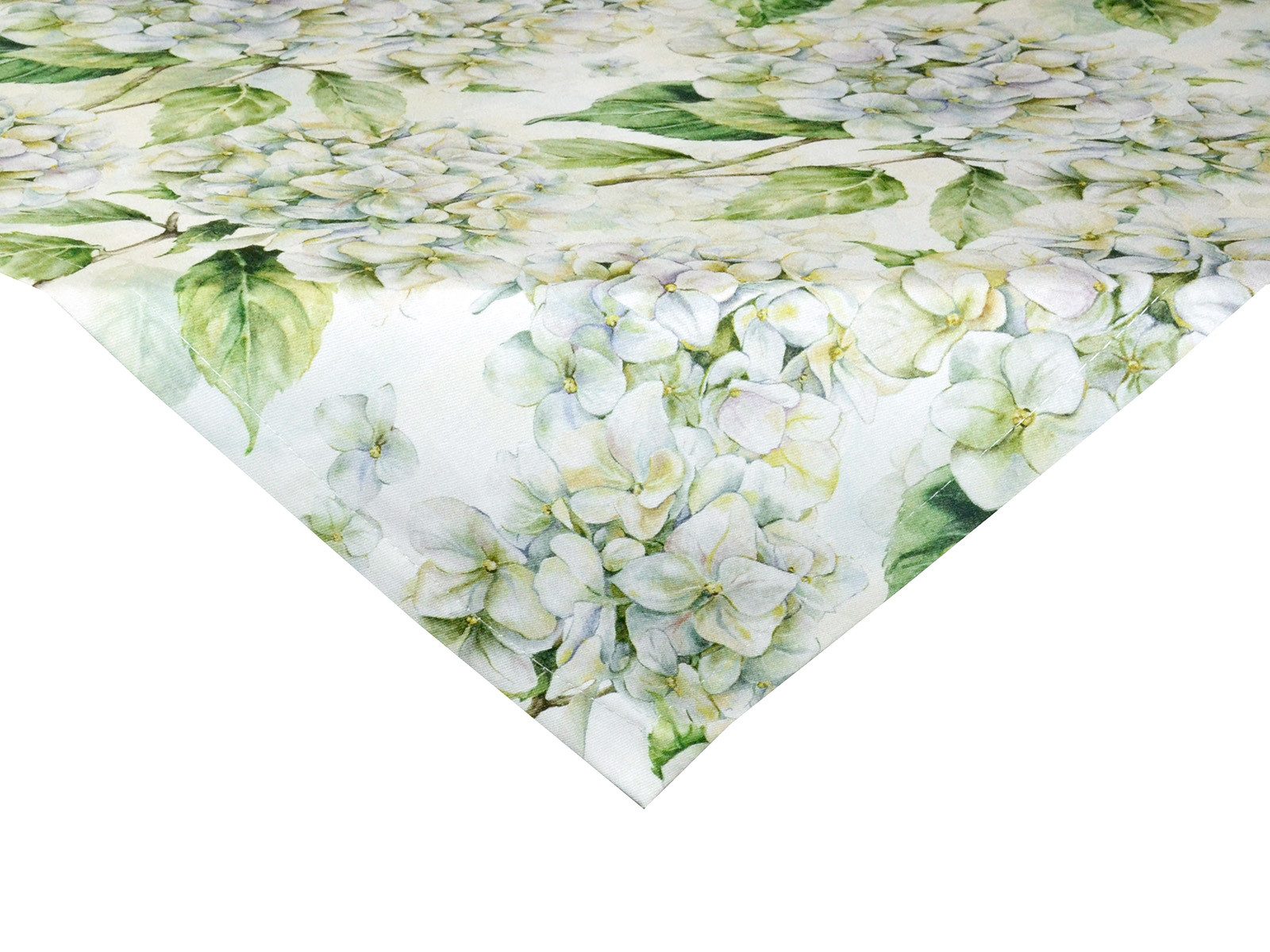 beties Mitteldecke Landlust-Hortensie (1-tlg, 1 Stück), 100% Baumwolle, Hortensien in weiß, verschiedene Größen