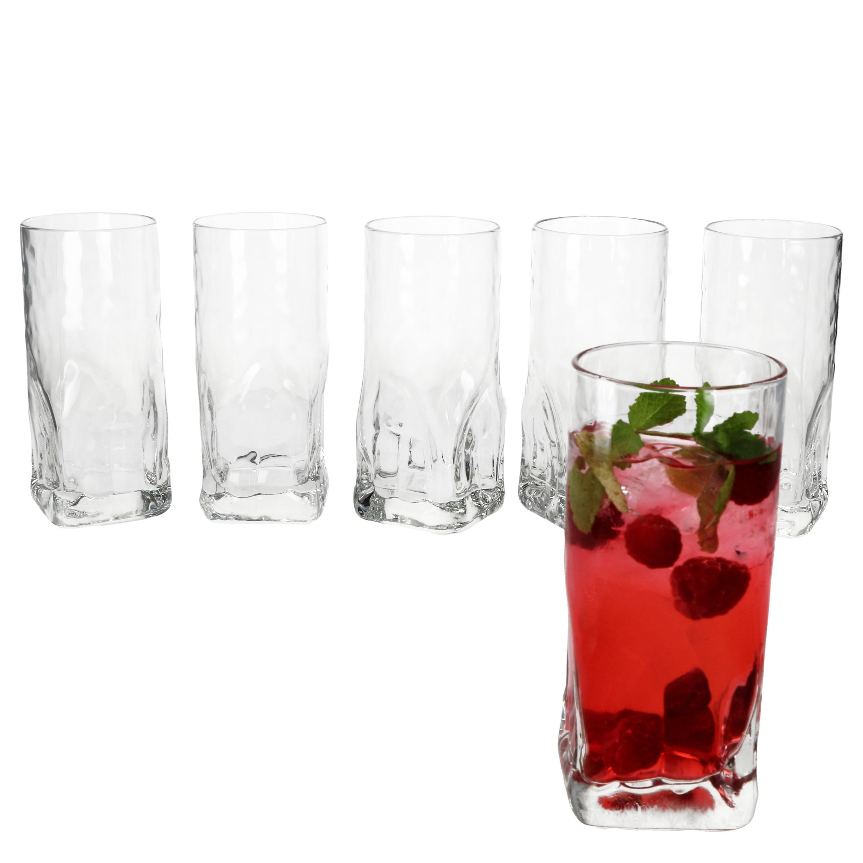 Longdrinkglas 6x Frosty Longdrinkgläser 400ml Trink-Glas Cocktail Wasser