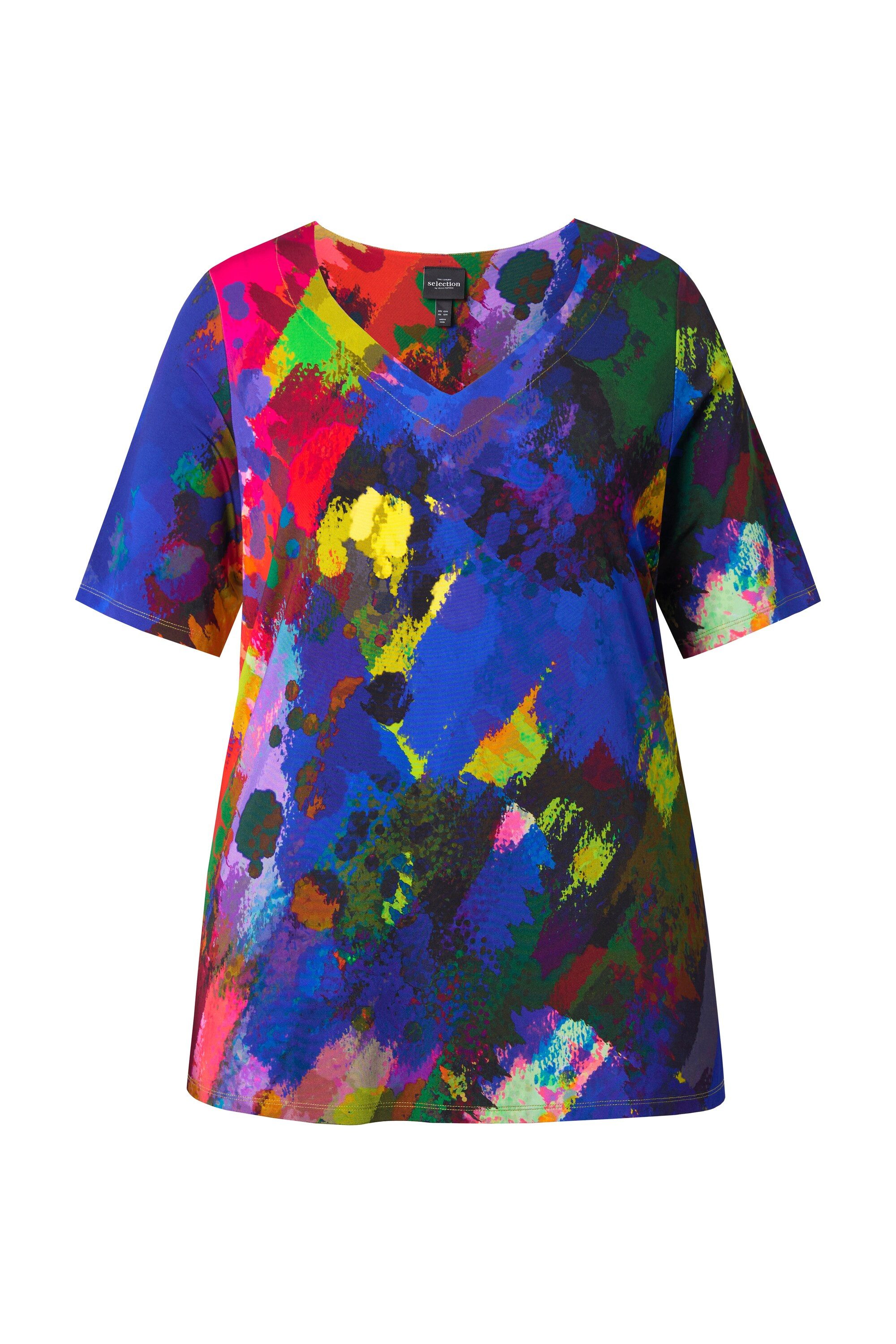Ulla Popken T-Shirt Slinky-Shirt Classic Herzausschnitt Halbarm günstig online kaufen