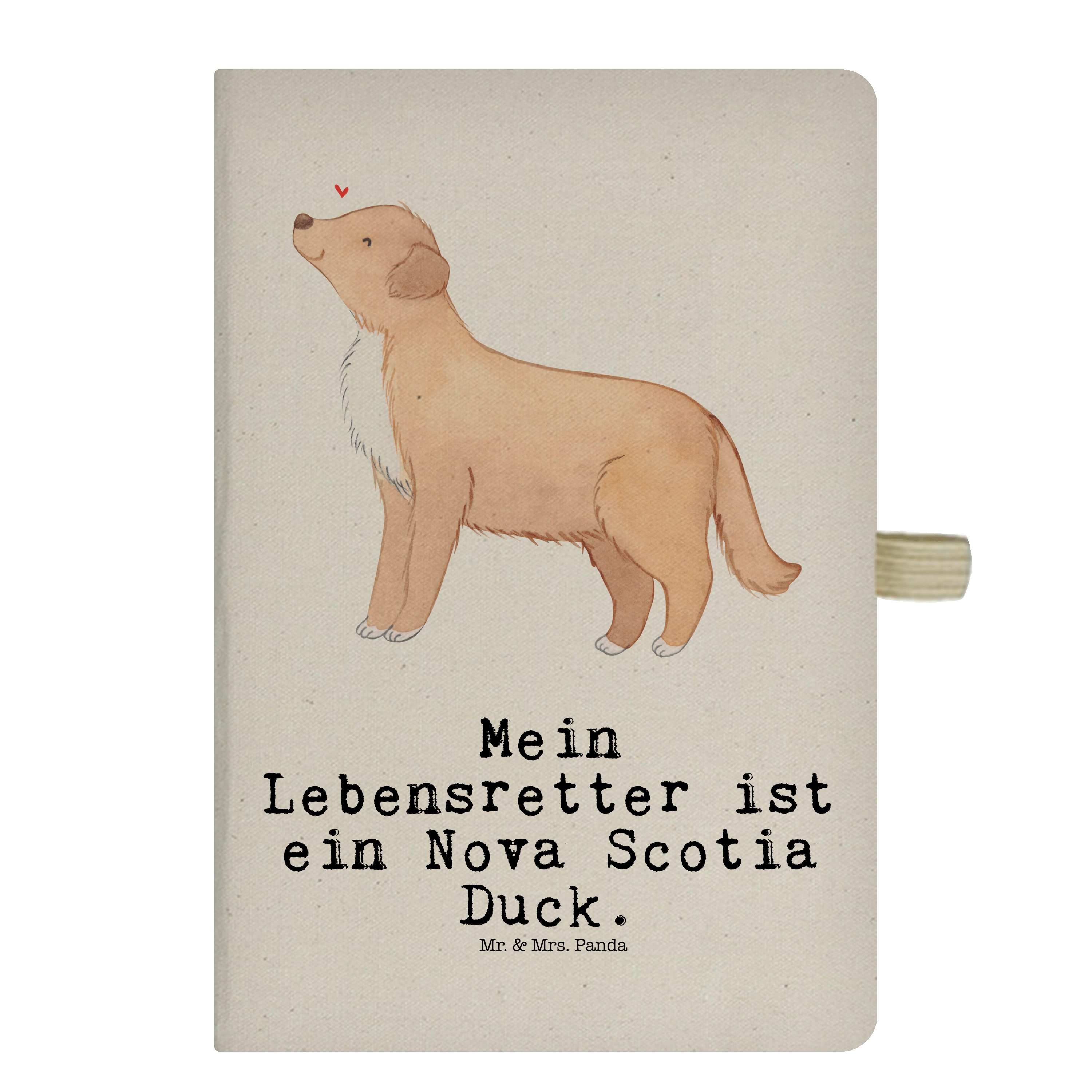 Mr. & Mrs. Panda Notizbuch Nova Scotia Duck Lebensretter - Transparent - Geschenk, Rassehund, Sc Mr. & Mrs. Panda