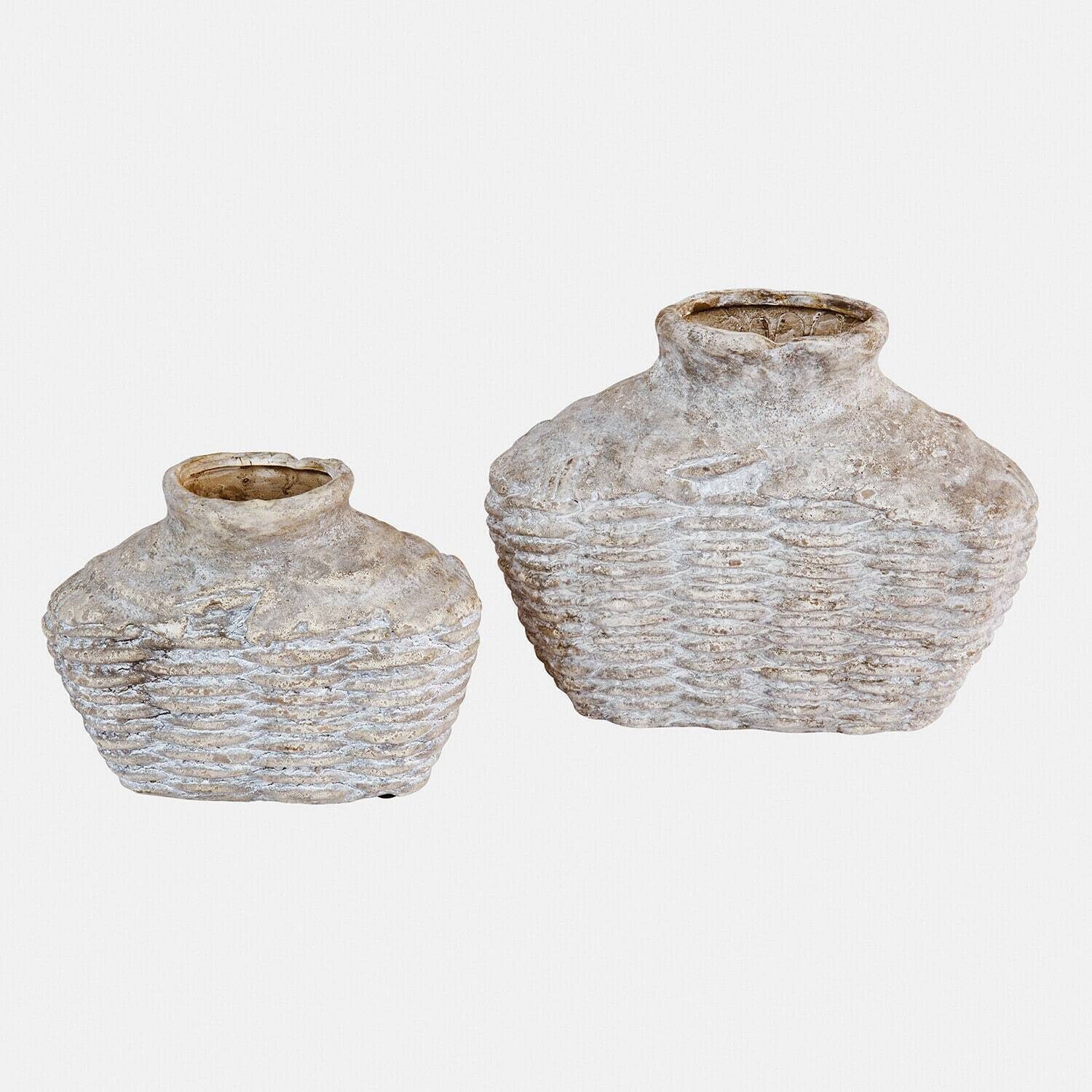 Mirabeau Übertopf Vase 2er Set Orlaithea antikbeige