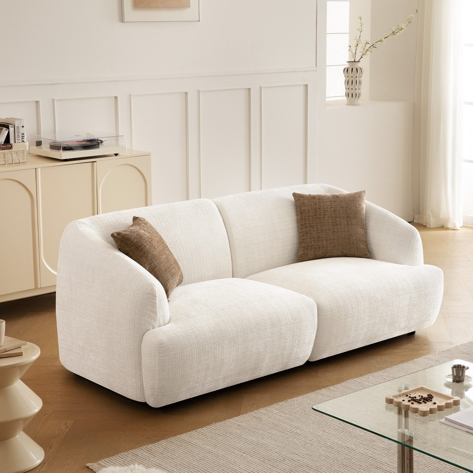Woltu Sofa, Modulares Sofa, aus Chenille, verstellbaren Füßen