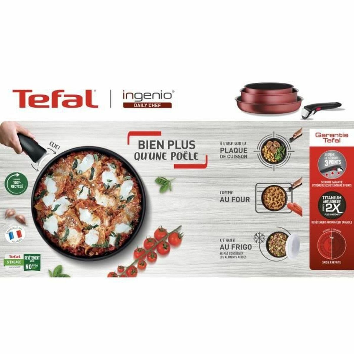 Stücke Topf-Set 10 Tefal Tefal Topfset