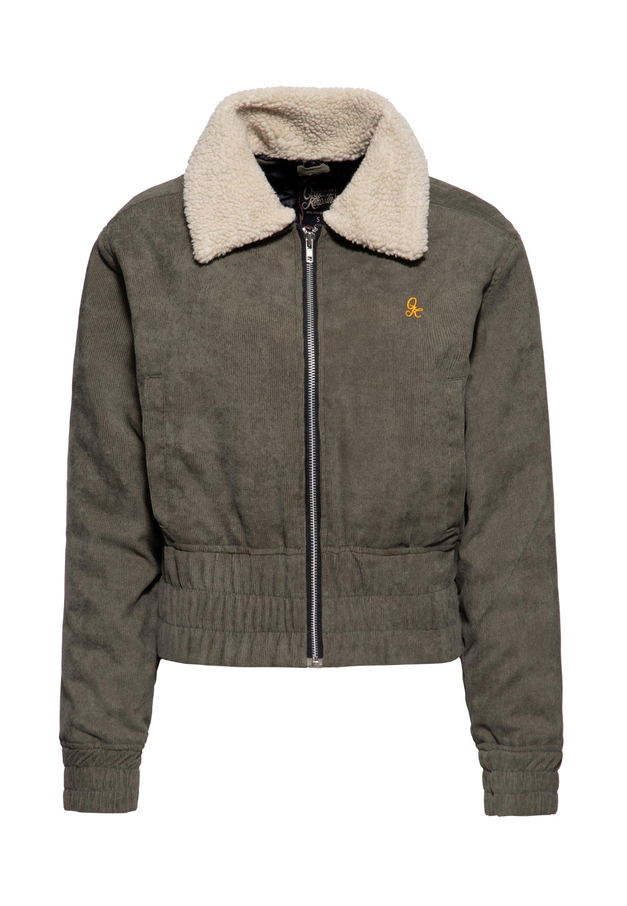 QueenKerosin Winterjacke QK (1-St) mit Sherpa-Kragen günstig online kaufen