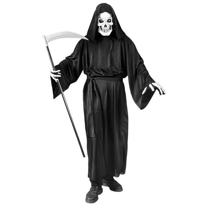 Fun World Kostüm Gevatter Tod Stimmungsvolle Schnitter Robe für Halloween und Fasching