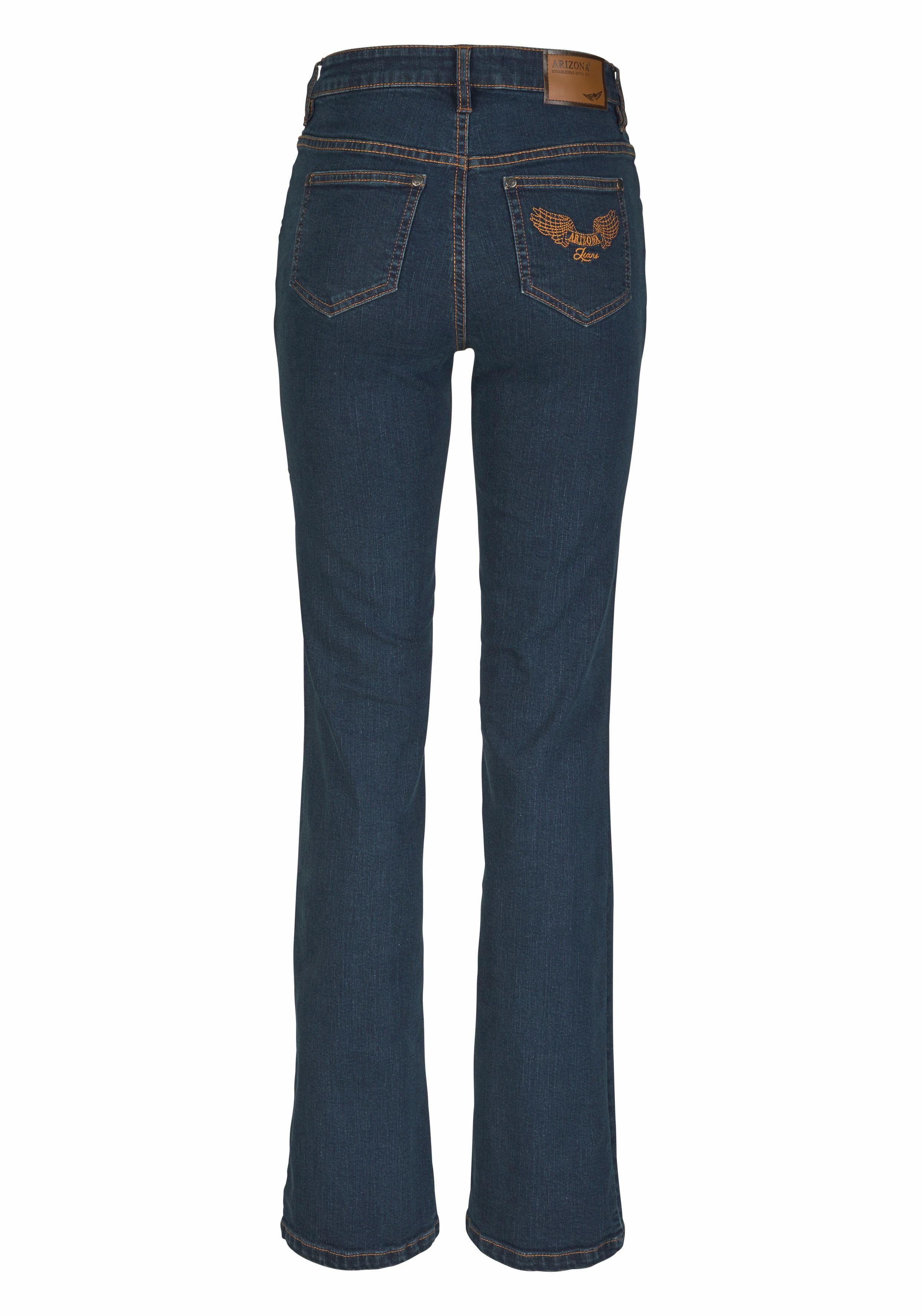 darkblue Waist High Arizona Bootcut-Jeans Comfort-Fit