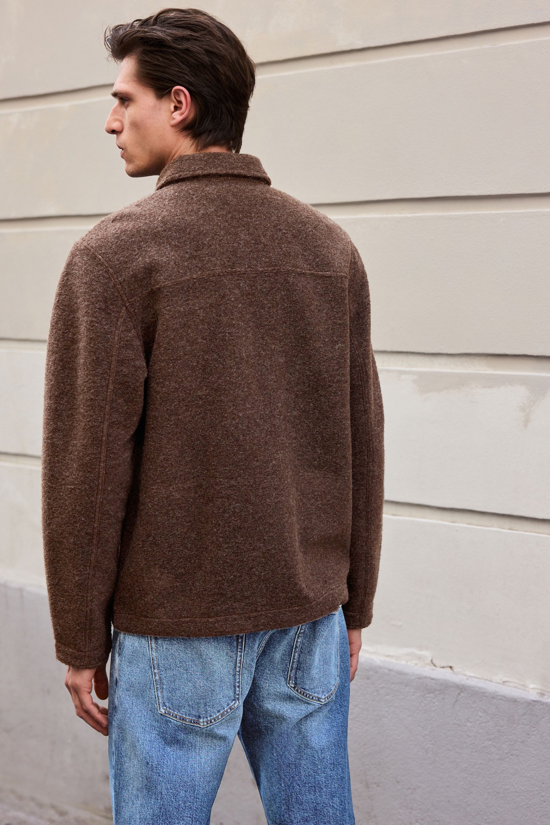 Next Sakko Weiche Hemdjacke mit Wolle (1-tlg) günstig online kaufen