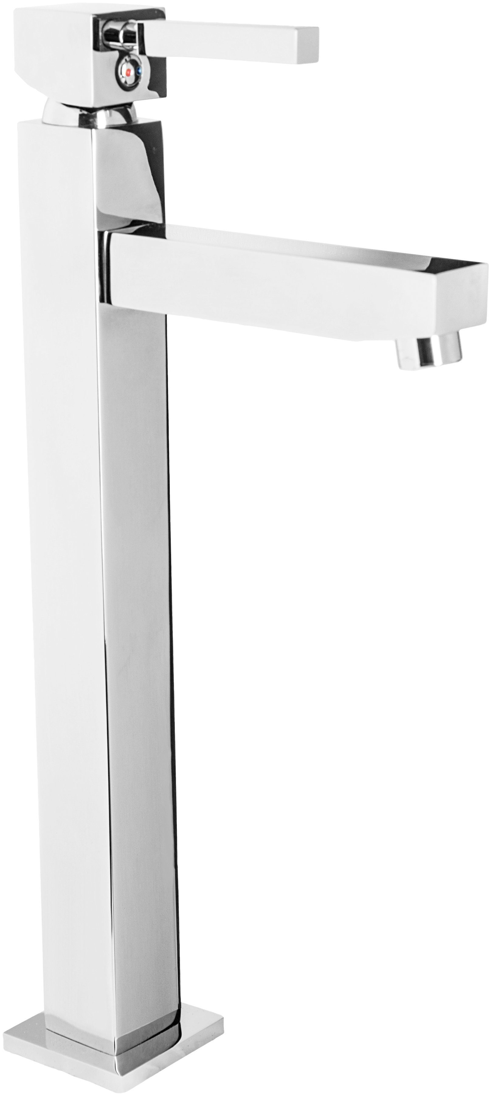 CORNAT Waschtischarmatur "Avila" - Verchromter Messingkörper - Hohe Auslaufhöhe Ohne Ablaufgarnitur/ Wasserhahn Bad / Waschbecken-Armatur / Badarmatur