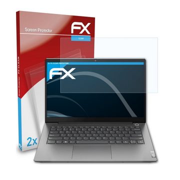 atFoliX Schutzfolie Displayschutz für Lenovo ThinkBook 14 Gen 3, (2 Folien), Ultraklar und hartbeschichtet