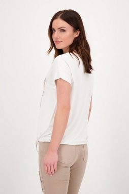 Monari T-Shirt T Shirt mit Frontprint und Glitzerschrift