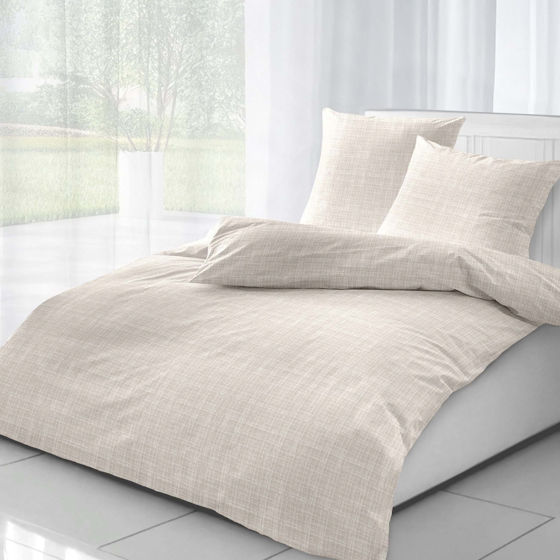 sleepling Bettwäsche Musselin Bettbezug, Musselin, natürlicher Knitter-Look