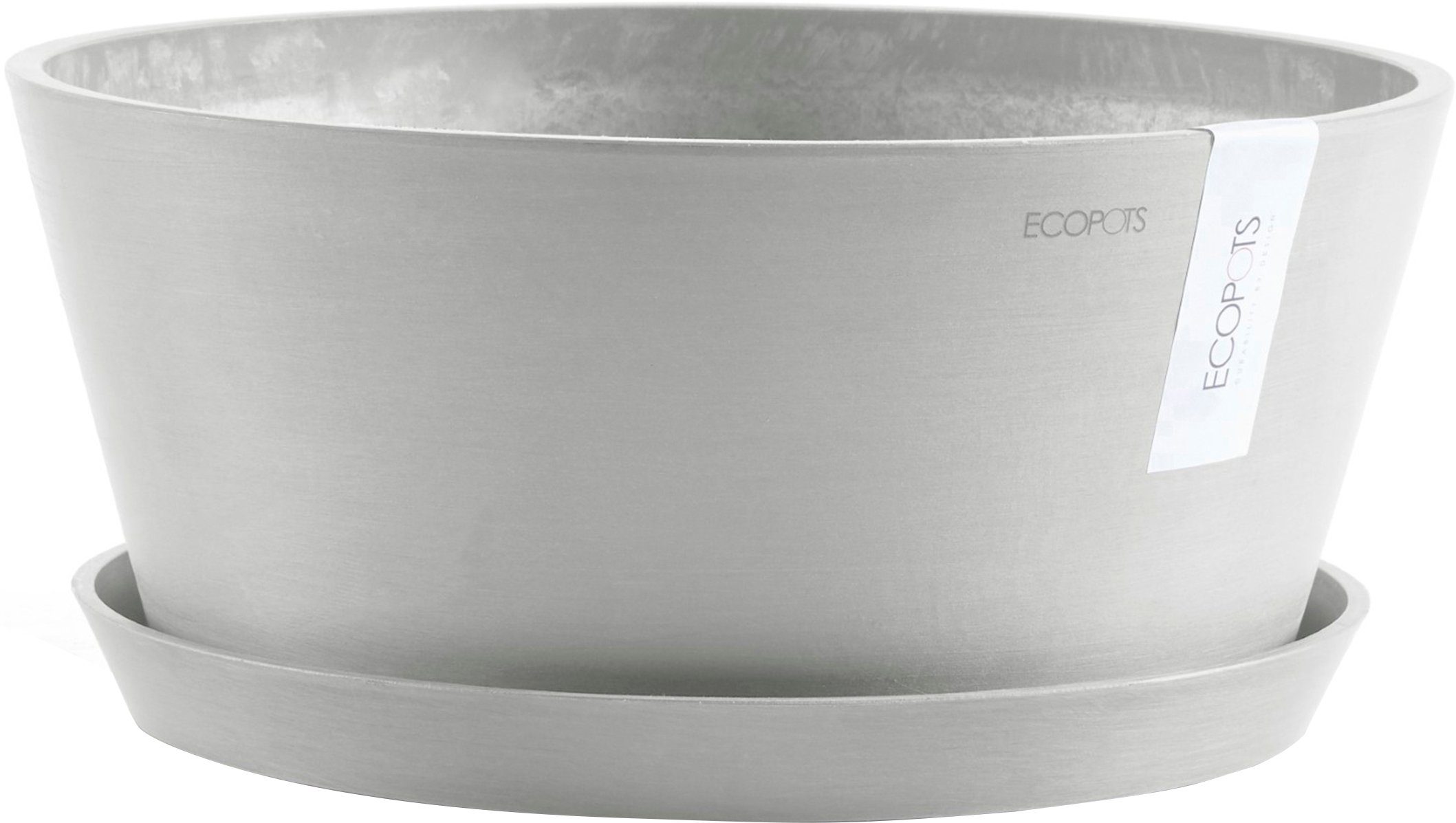 ECOPOTS Blumentopf Frankfurt 40 Weißgrau, für innen und außen: frostsicher, günstig online kaufen