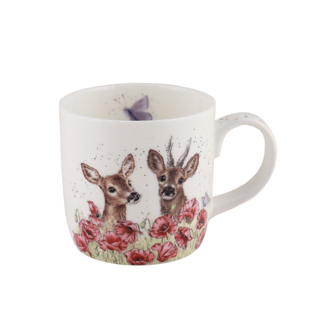 Wrendale Becher Wrendale Designs Porzellan-Becher Bock auf Reh, ca. 310ml, Porzellan