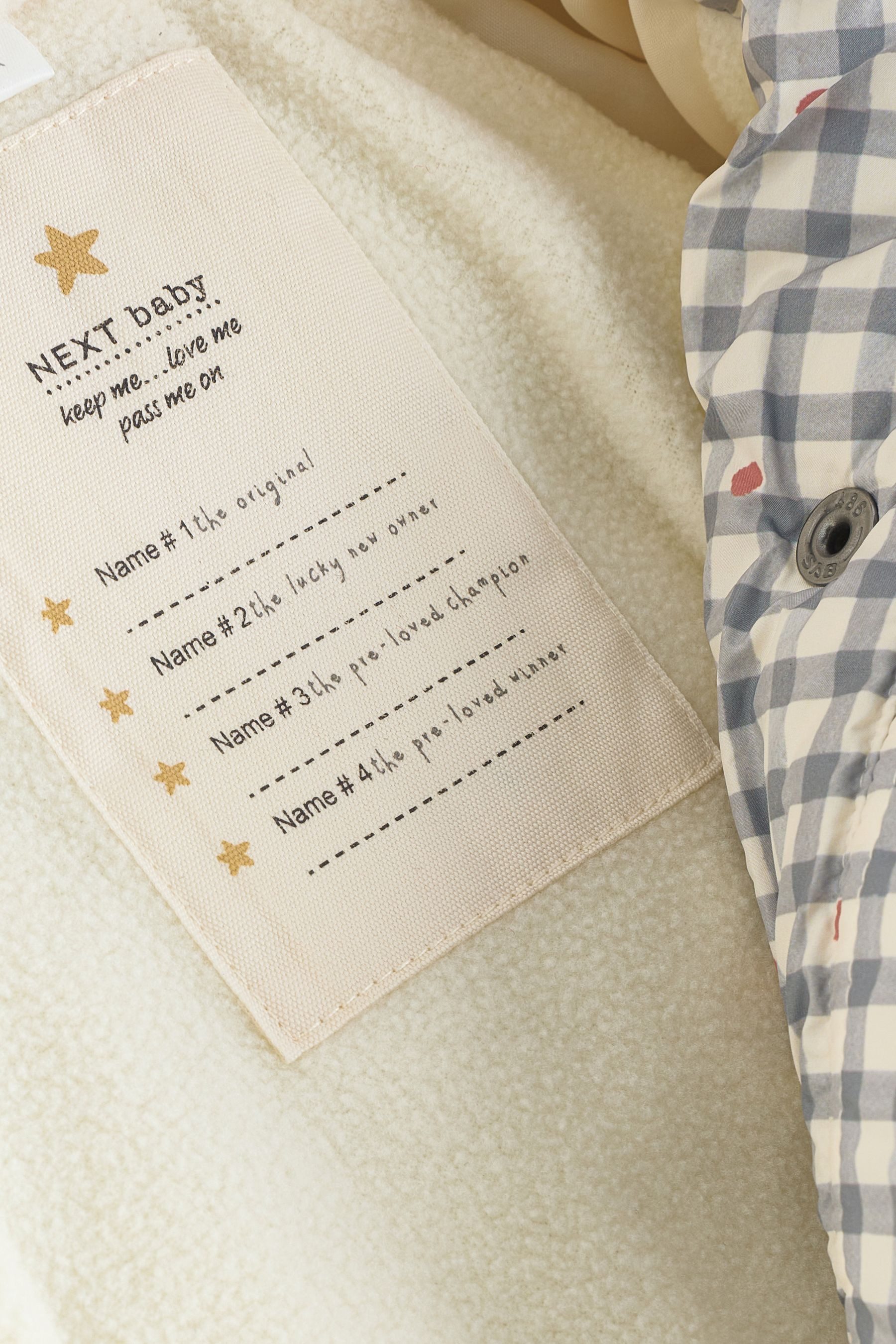 Next Steppmantel Wattierte Baby-Jacke mit Kapuze (1-tlg)