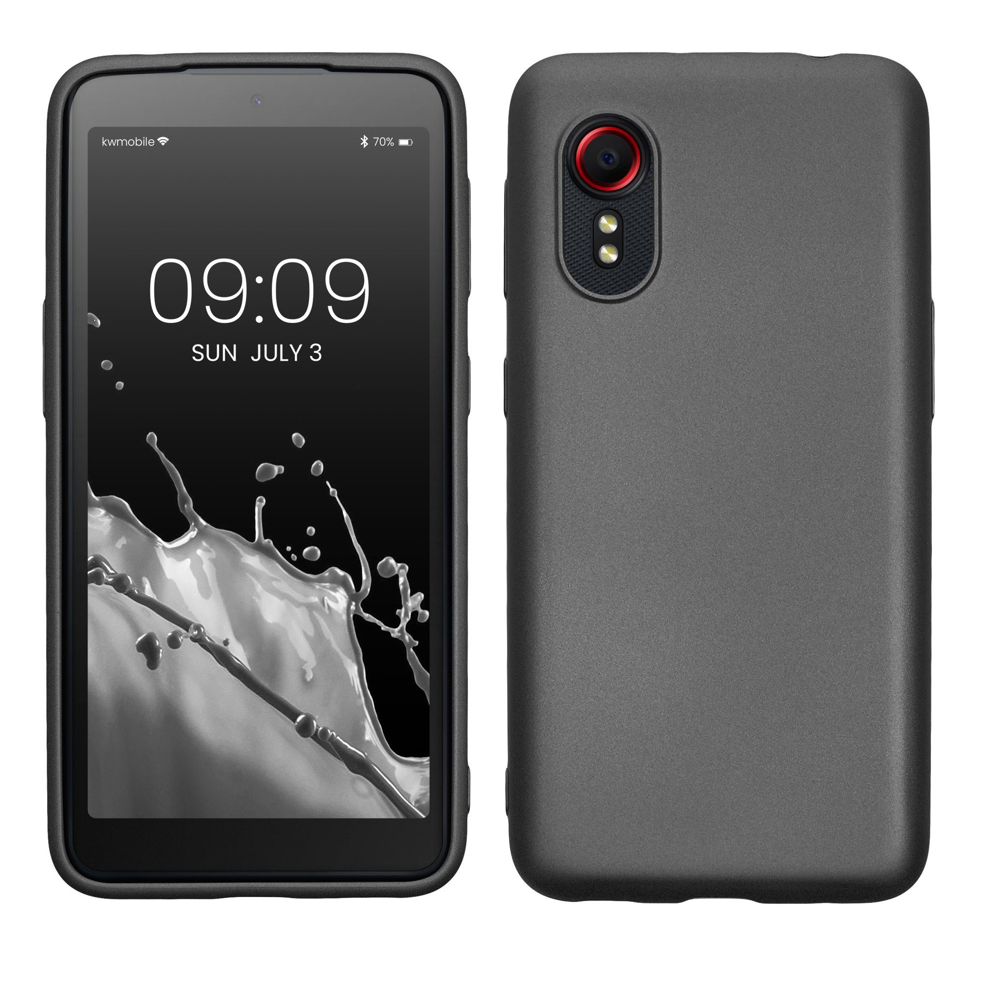 kwmobile Handyhülle Case für Samsung Galaxy Xcover 5, Hülle Silikon metallisch schimmernd - Handyhülle Cover