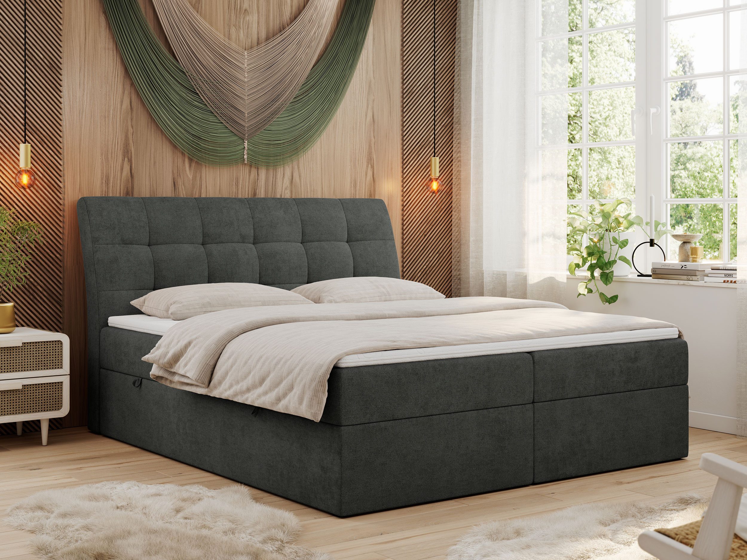 MKS MÖBEL Boxspringbett DIEGOS (Set, Topper günstig online kaufen