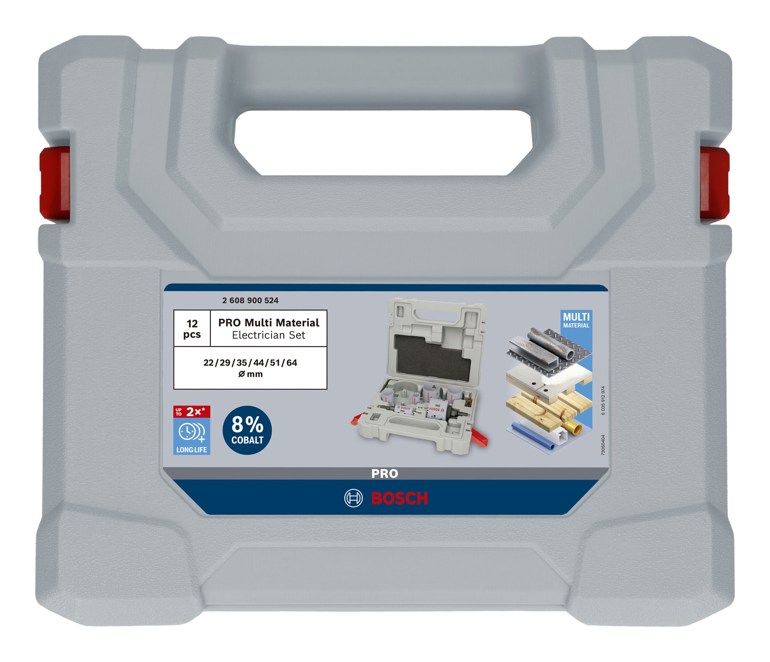 BOSCH Lochsäge Pro Multi Material, 15 Teile, Set, 15-teilig