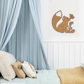 Namofactur LED Nachtlicht Wandlampe Kinderzimmer Kinder Nachtlicht Fuchs I MDF Holz, LED fest integriert, Warmweiß