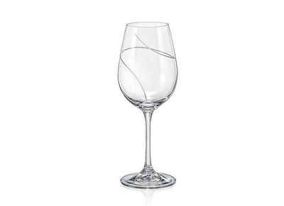 Crystalex Weinglas UP matt geschliffen 350 ml 2er Set, Kristallglas, Kristallglas, matt Schliff