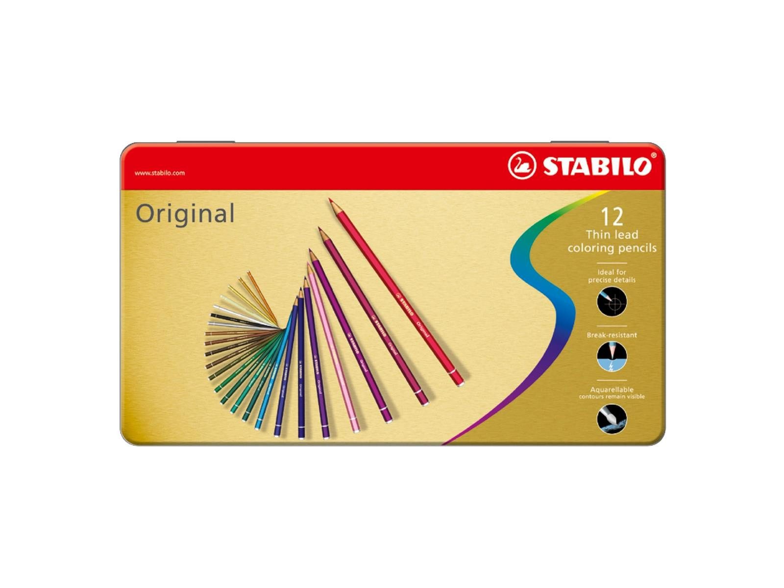 STABILO Künstlerstift STABILO Original Premium-Buntstift - 12er Metalletui
